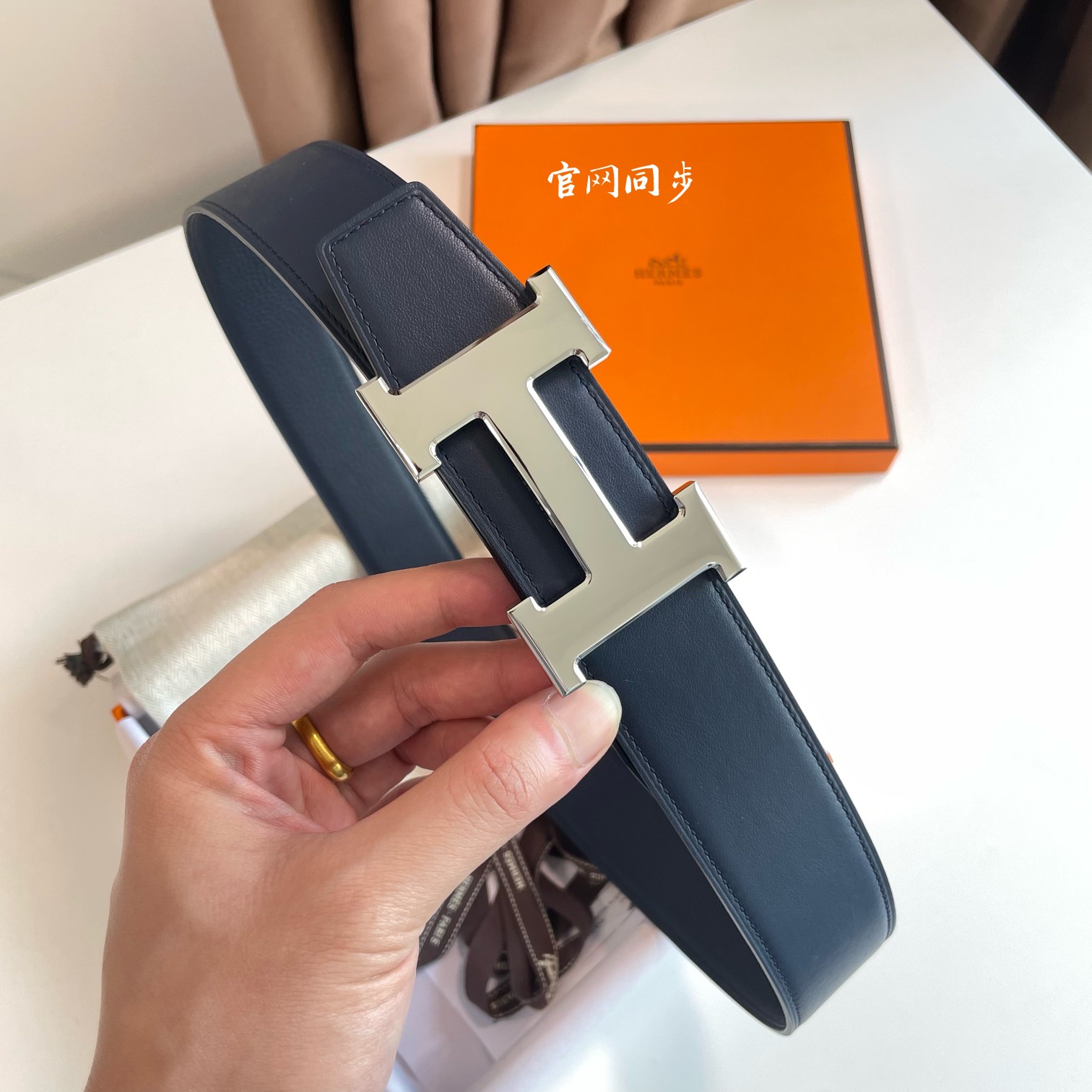AAAA quality belt,3.8cm wide,without box,HB60 103 - qinlai888