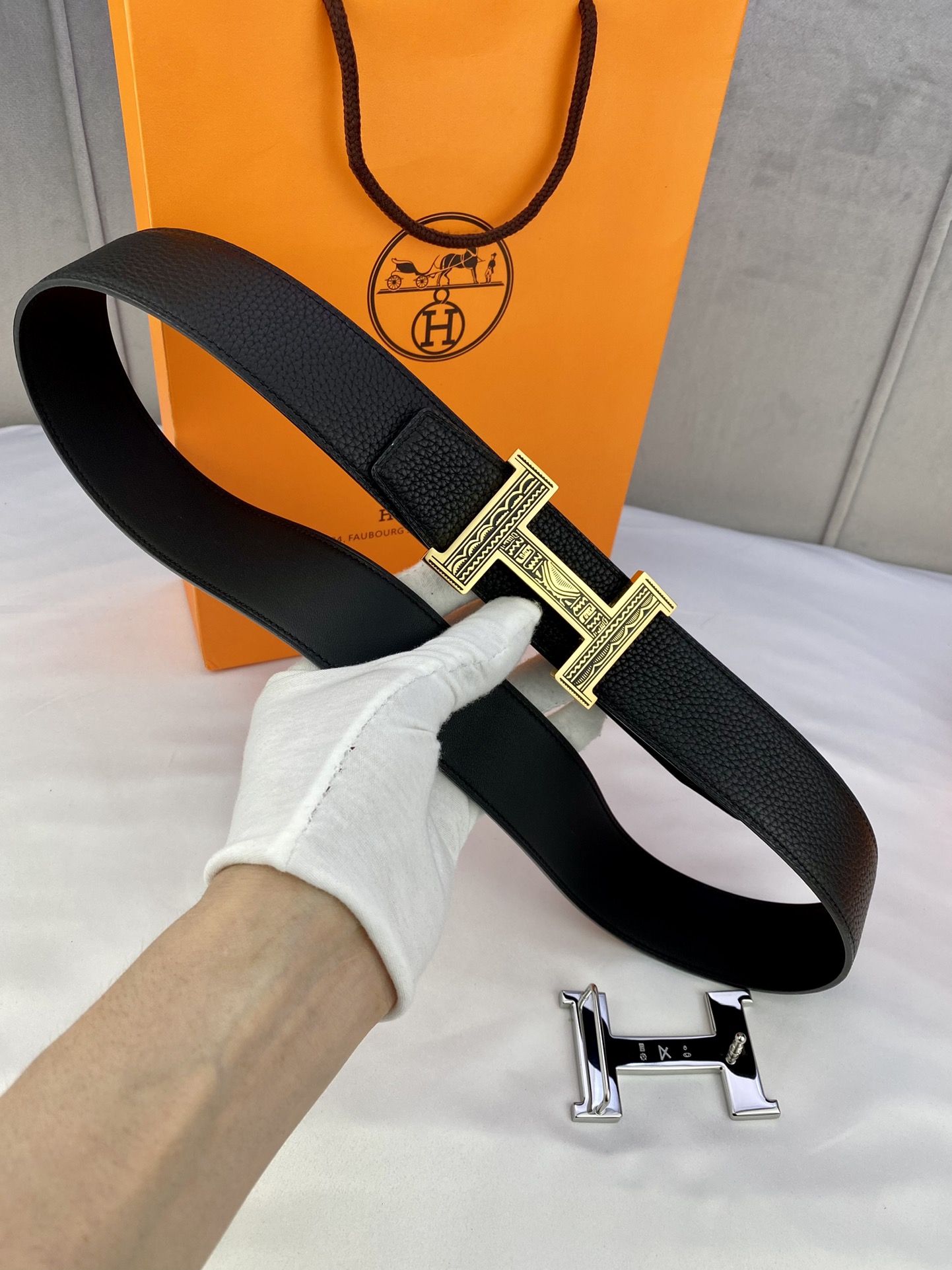 AAAA quality belt,3.8cm wide,without box,HB60 088 089 - qinlai888