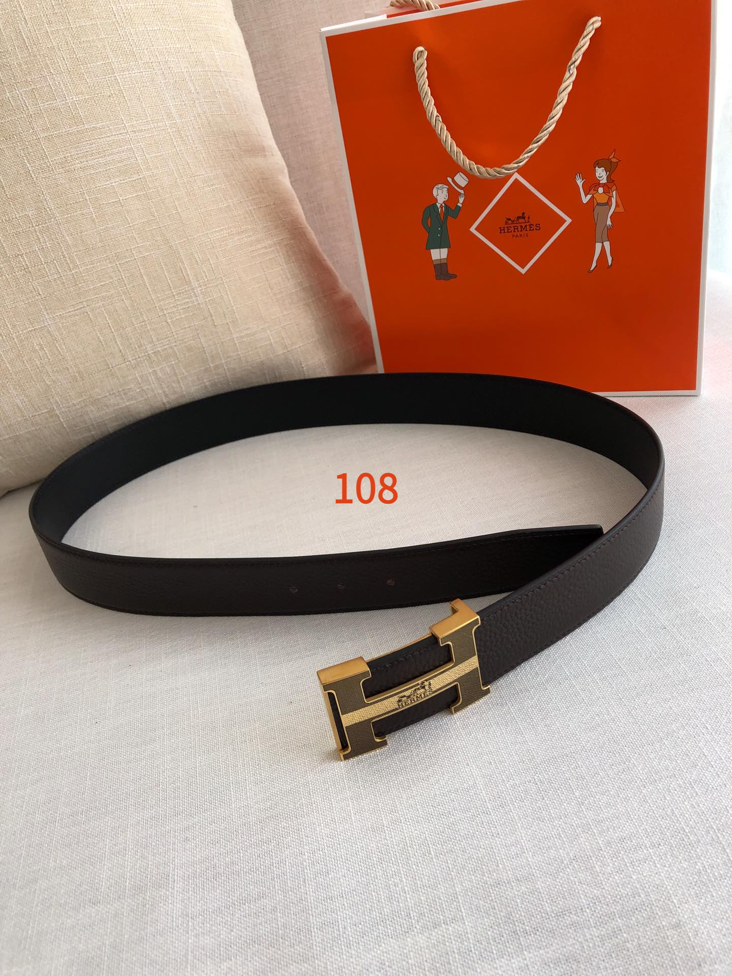 AAAA quality belt,3.9cm wide,without box,HB60 108 - qinlai888