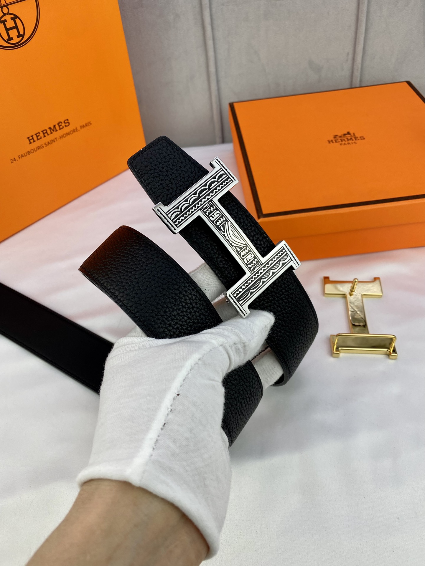 AAAA quality belt,3.8cm wide,without box,HB60 088 089 - qinlai888