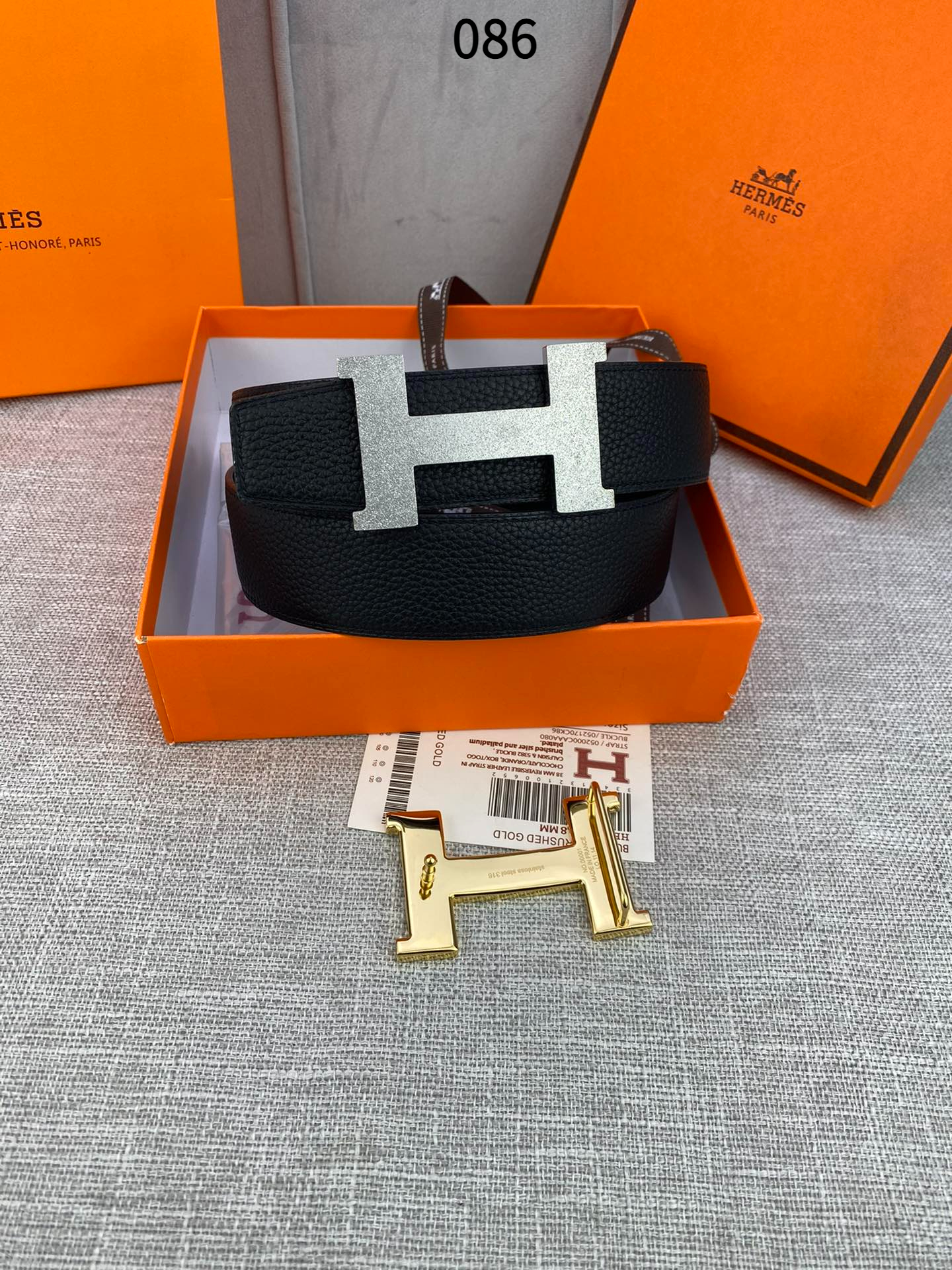 AAAA quality belt,3.8cm wide,without box,HB60 086 087 - qinlai888