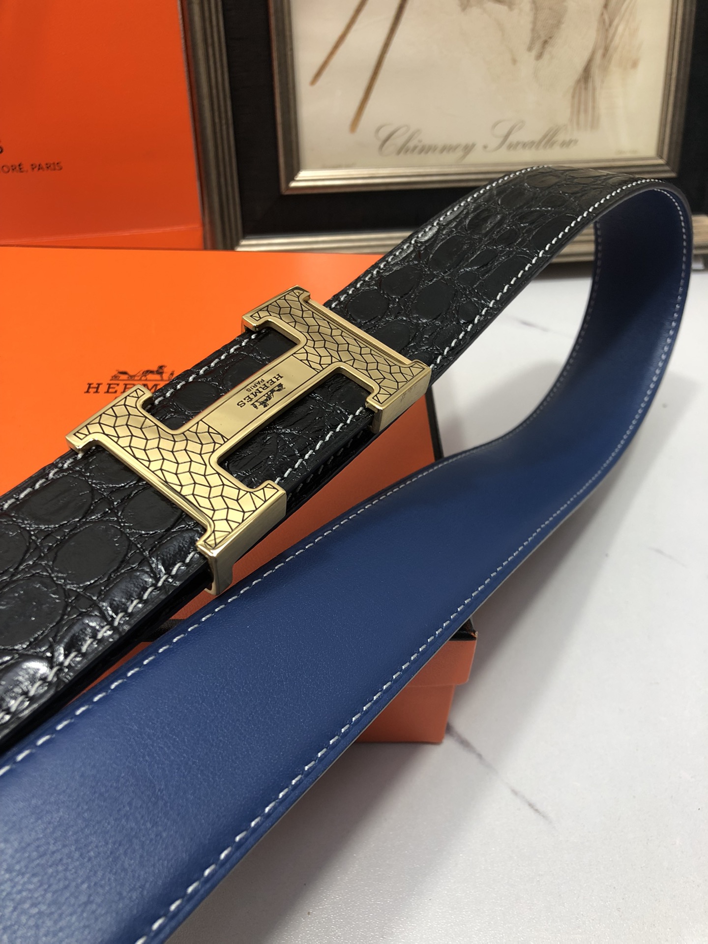 AAAA quality belt,4.0cm wide,without box,HB60 122 - qinlai888