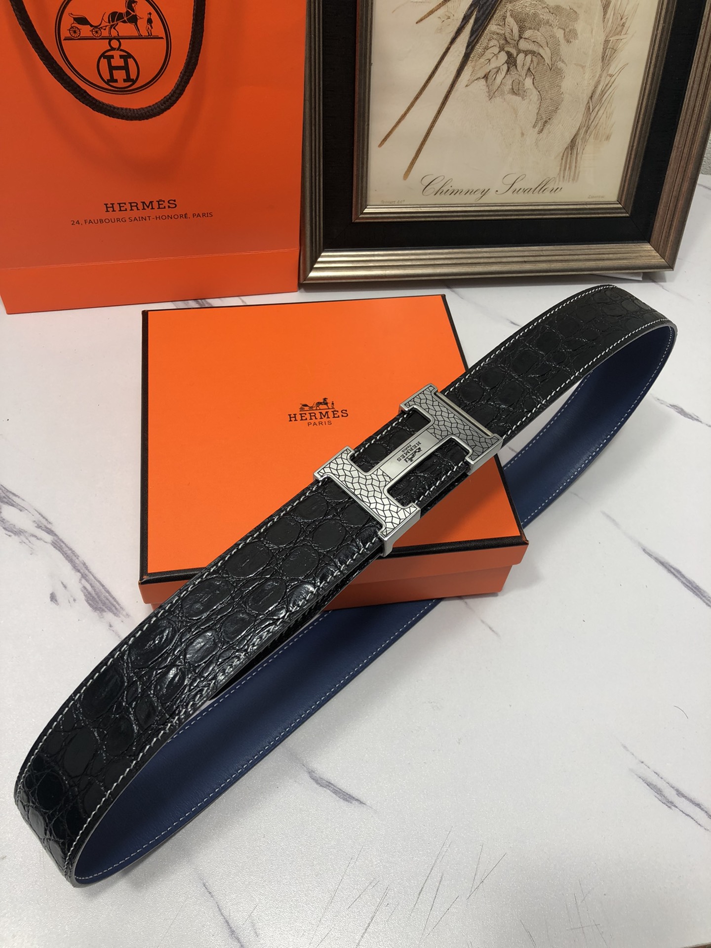 AAAA quality belt,4.0cm wide,without box,HB60 123 - qinlai888