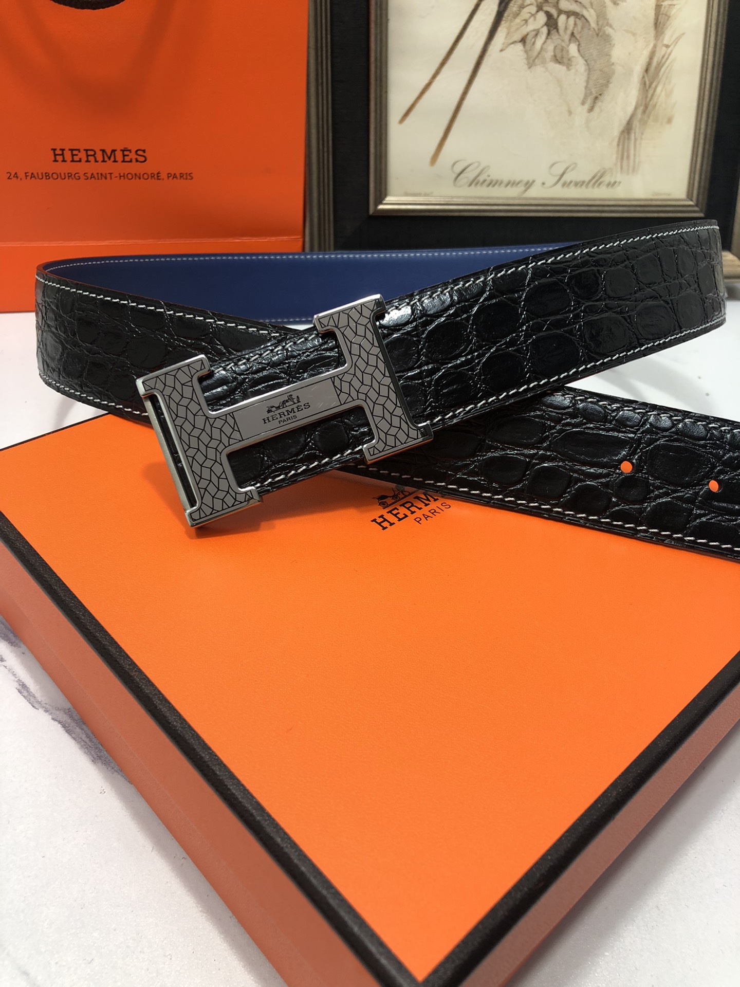 AAAA quality belt,4.0cm wide,without box,HB60 123 - qinlai888