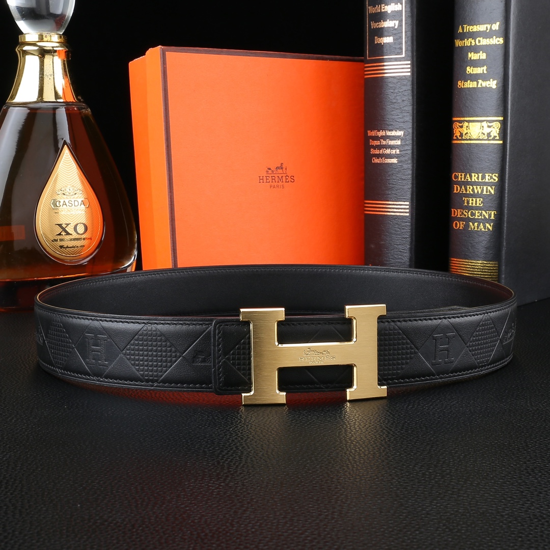 AAAA quality belt,3.8cm wide,without box,HB60 126 127 - qinlai888
