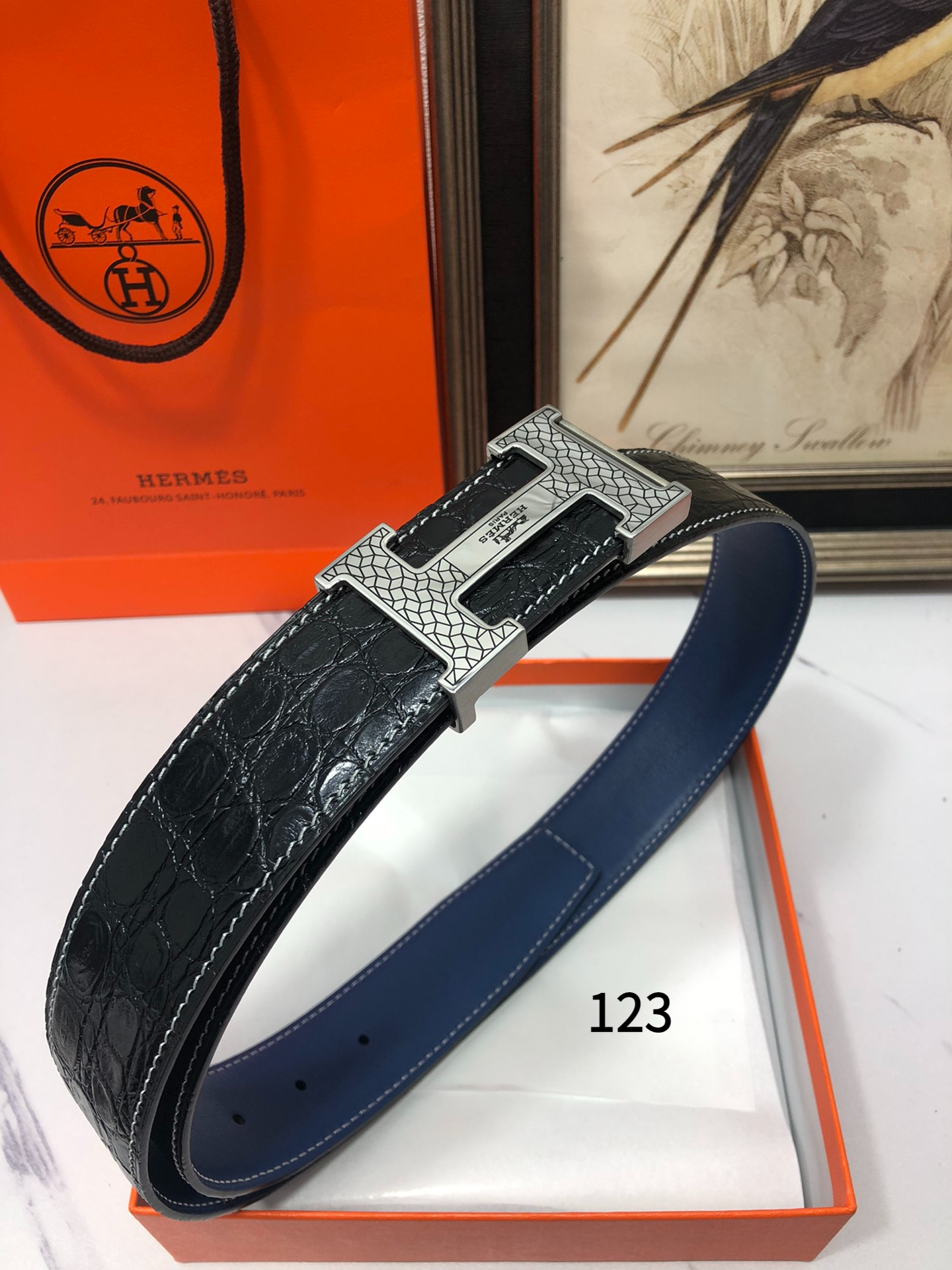 AAAA quality belt,4.0cm wide,without box,HB60 123 - qinlai888
