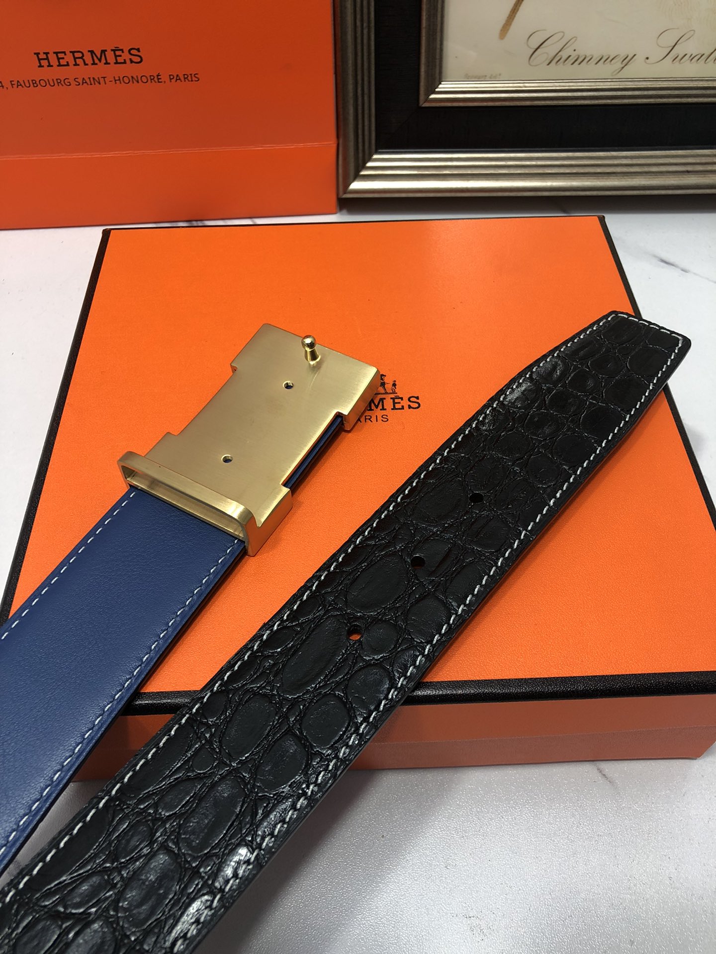 AAAA quality belt,4.0cm wide,without box,HB60 122 - qinlai888