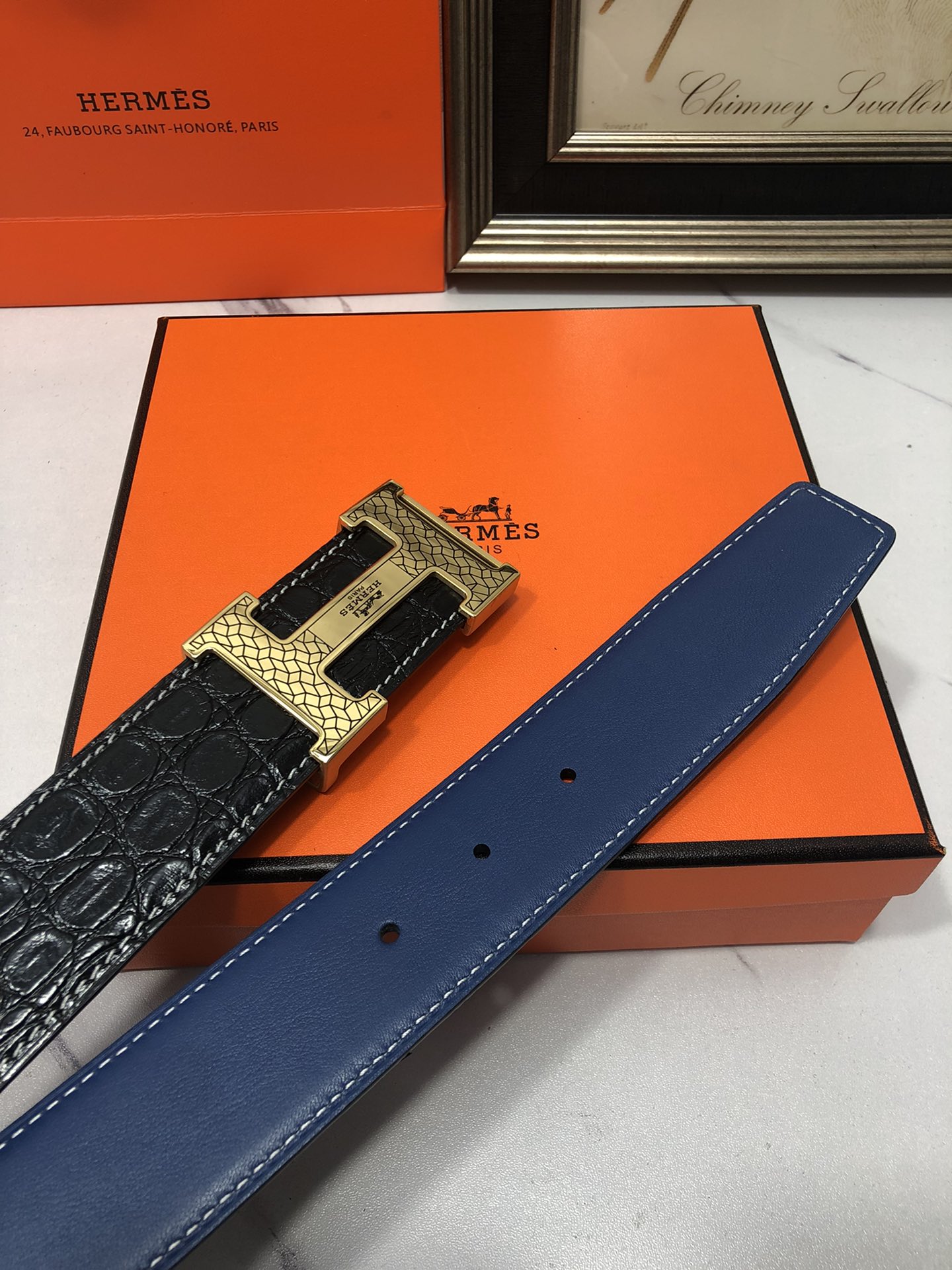 AAAA quality belt,4.0cm wide,without box,HB60 122 - qinlai888