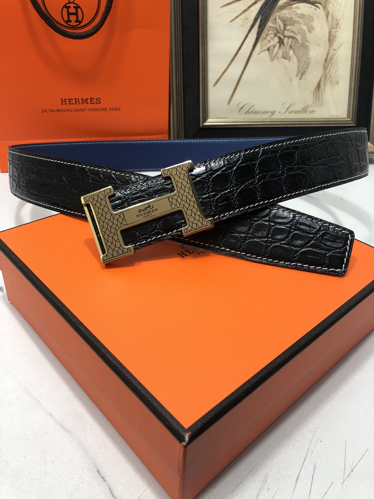 AAAA quality belt,4.0cm wide,without box,HB60 122 - qinlai888