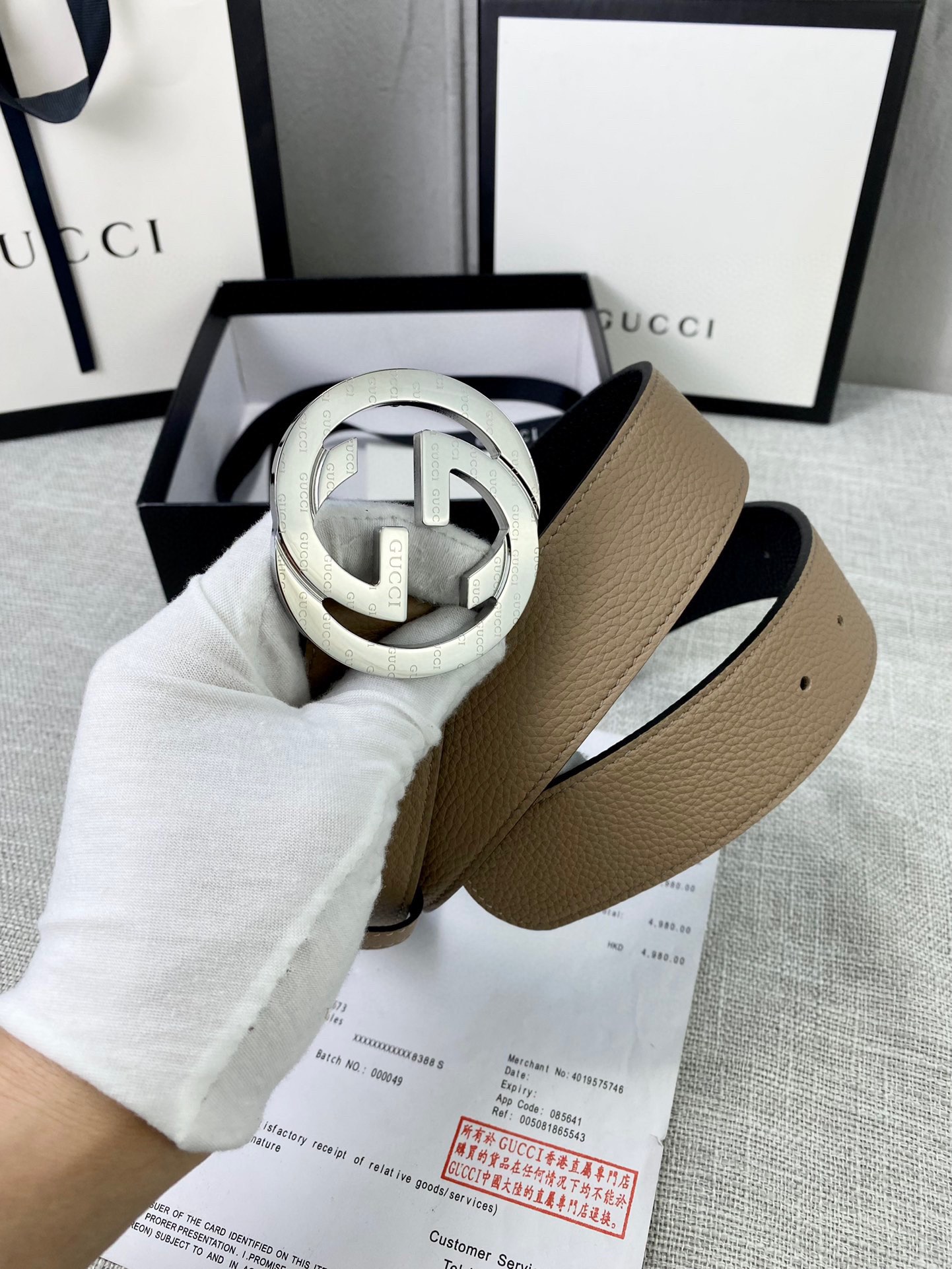 AAAA quality belt,3.8cm wide,without box,GB60 165 166 - qinlai888