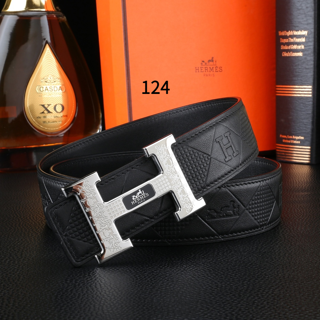 AAAA quality belt,3.8cm wide,without box,HB60 124 125 - qinlai888
