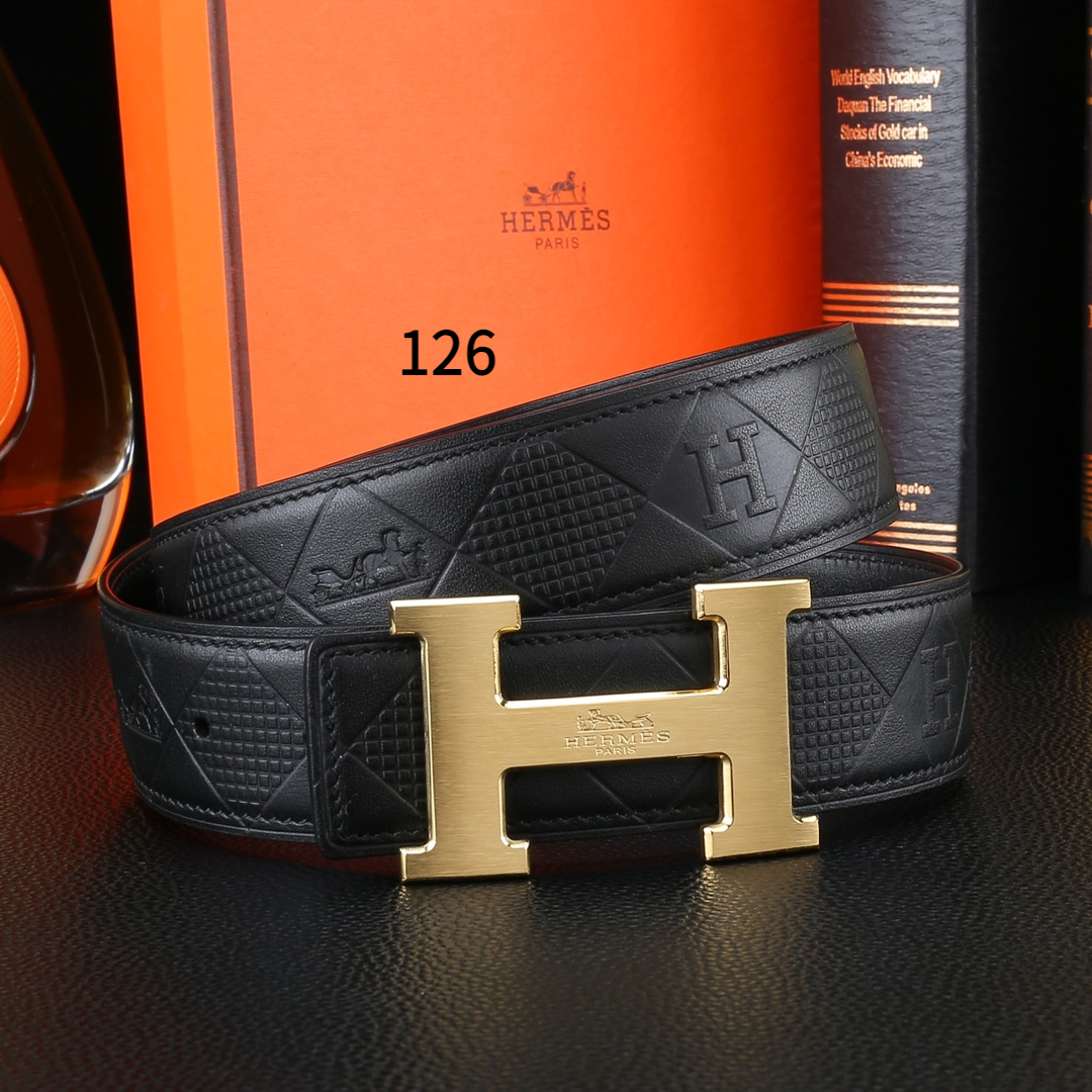 AAAA quality belt,3.8cm wide,without box,HB60 126 127 - qinlai888