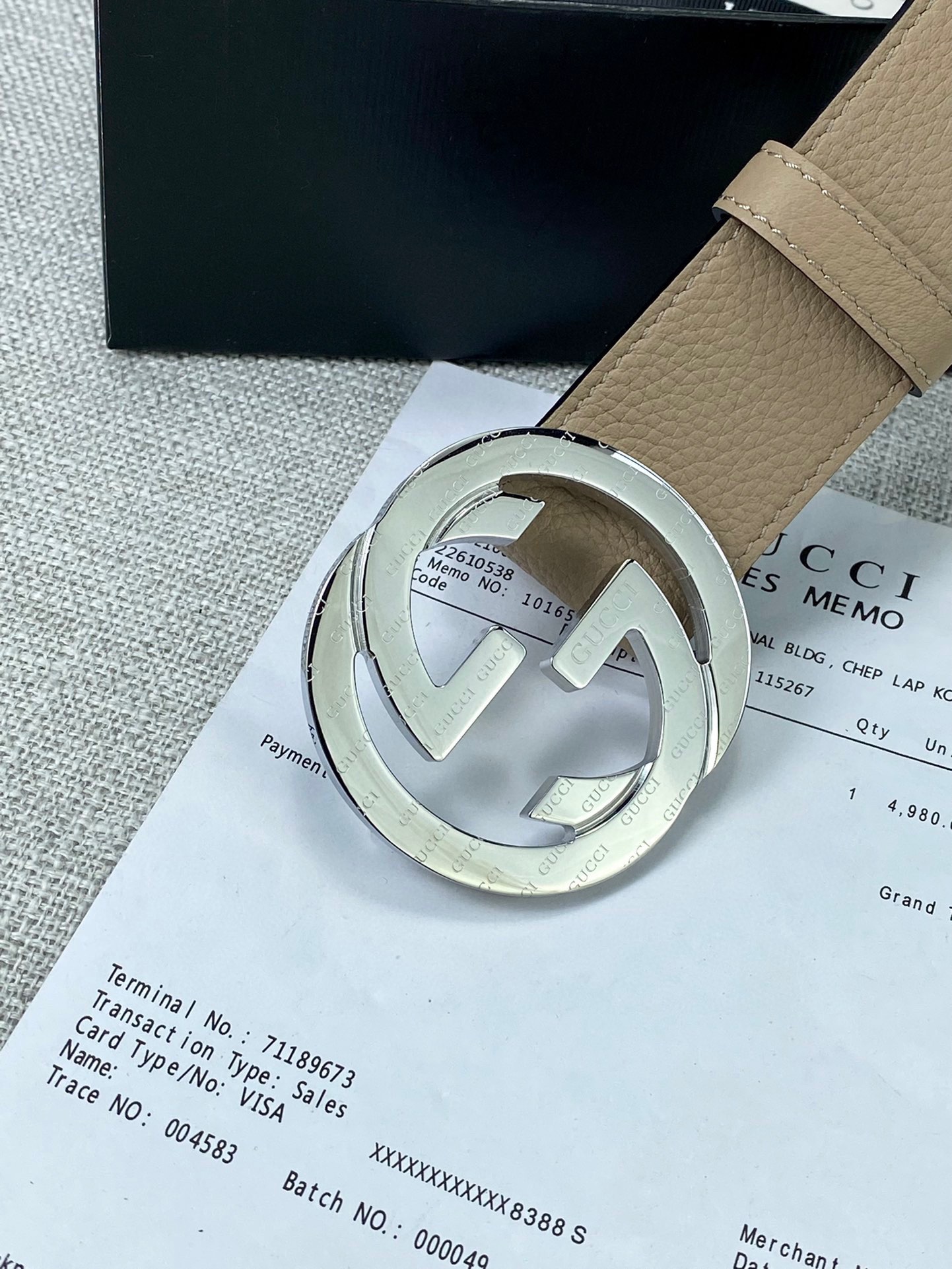 AAAA quality belt,3.8cm wide,without box,GB60 165 166 - qinlai888