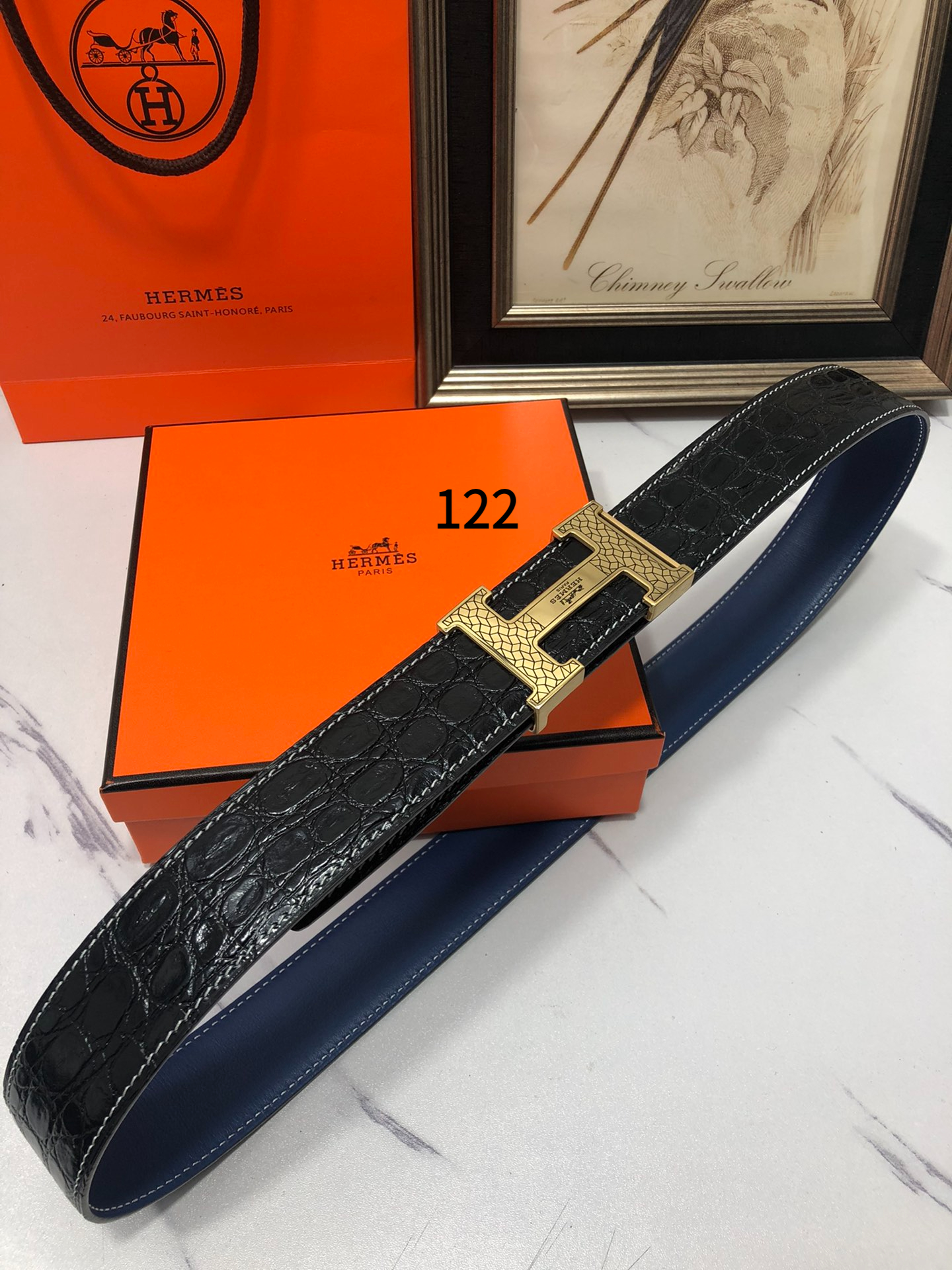 AAAA quality belt,4.0cm wide,without box,HB60 122 - qinlai888
