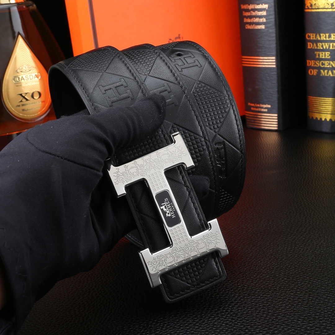 AAAA quality belt,3.8cm wide,without box,HB60 124 125 - qinlai888