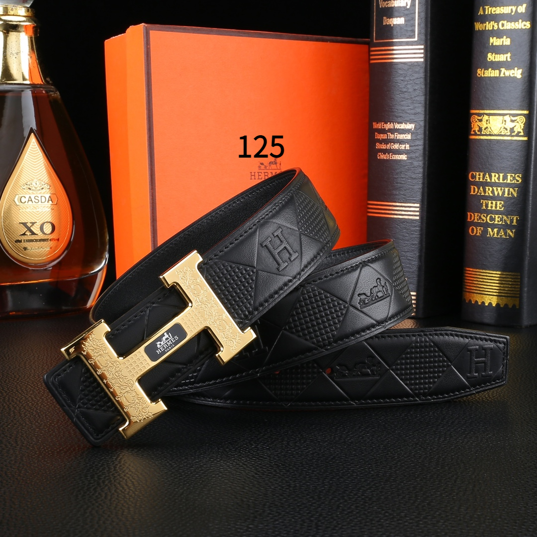 AAAA quality belt,3.8cm wide,without box,HB60 124 125 - qinlai888