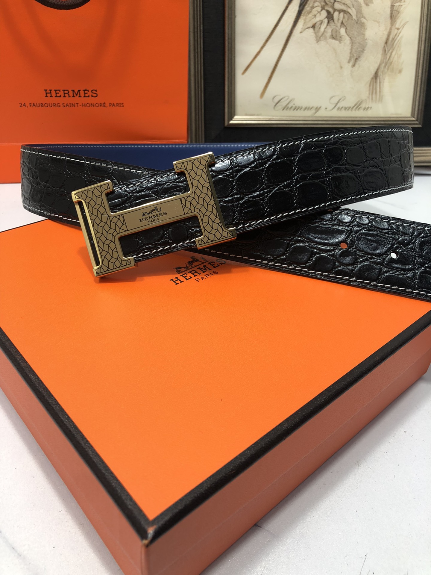 AAAA quality belt,4.0cm wide,without box,HB60 122 - qinlai888