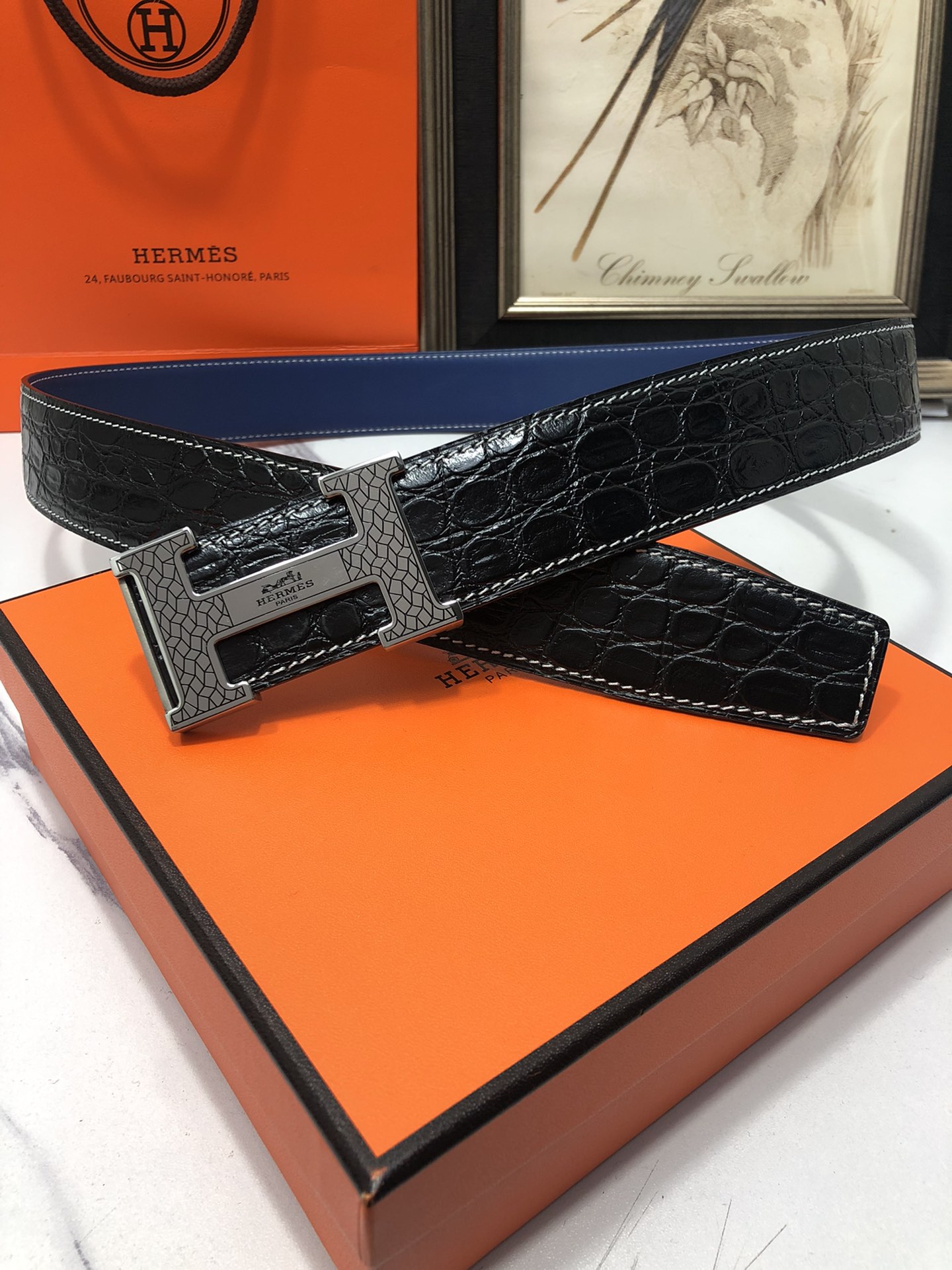AAAA quality belt,4.0cm wide,without box,HB60 123 - qinlai888