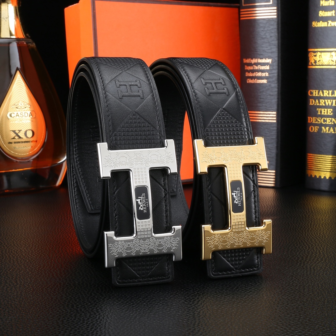 AAAA quality belt,3.8cm wide,without box,HB60 124 125 - qinlai888