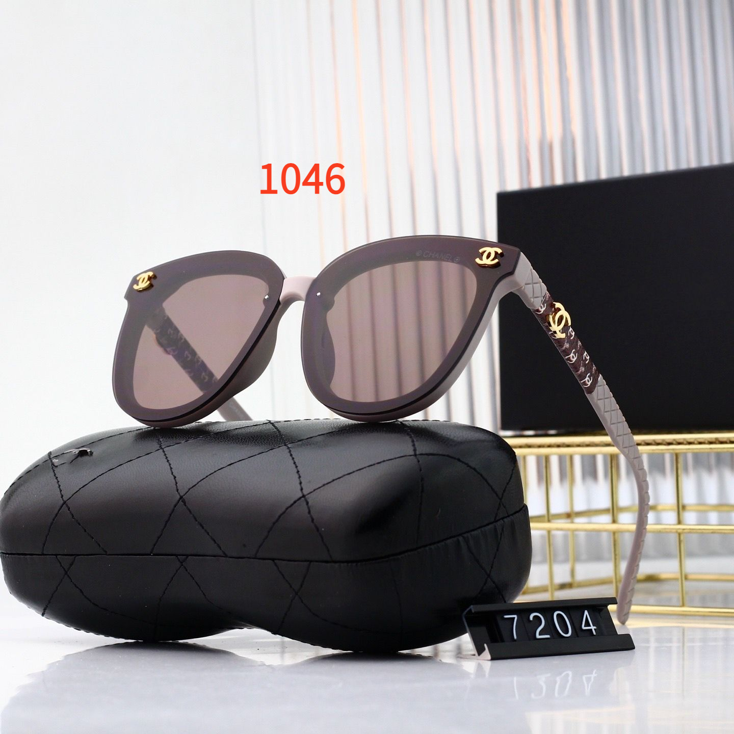 Sunglasses with the Box, SC23-7204 1042 1043 1044 1045 1046 - qinlai888