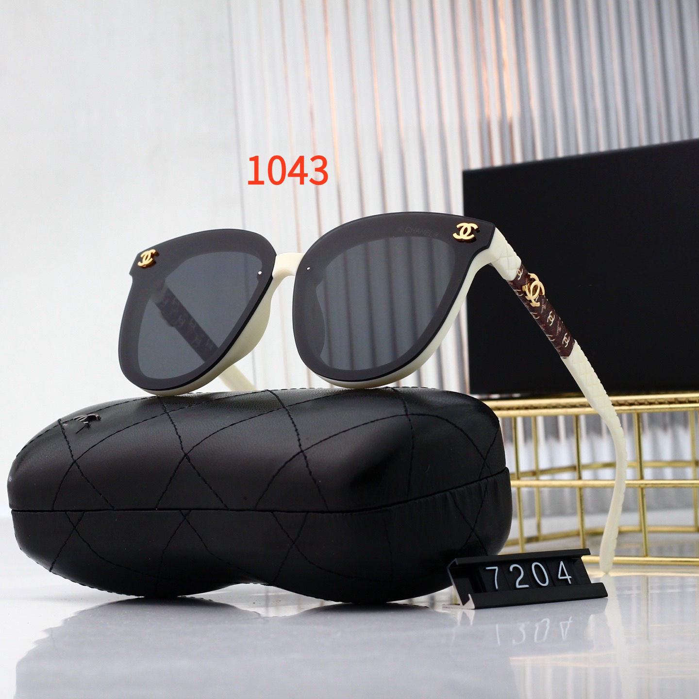 Sunglasses with the Box, SC23-7204 1042 1043 1044 1045 1046 - qinlai888