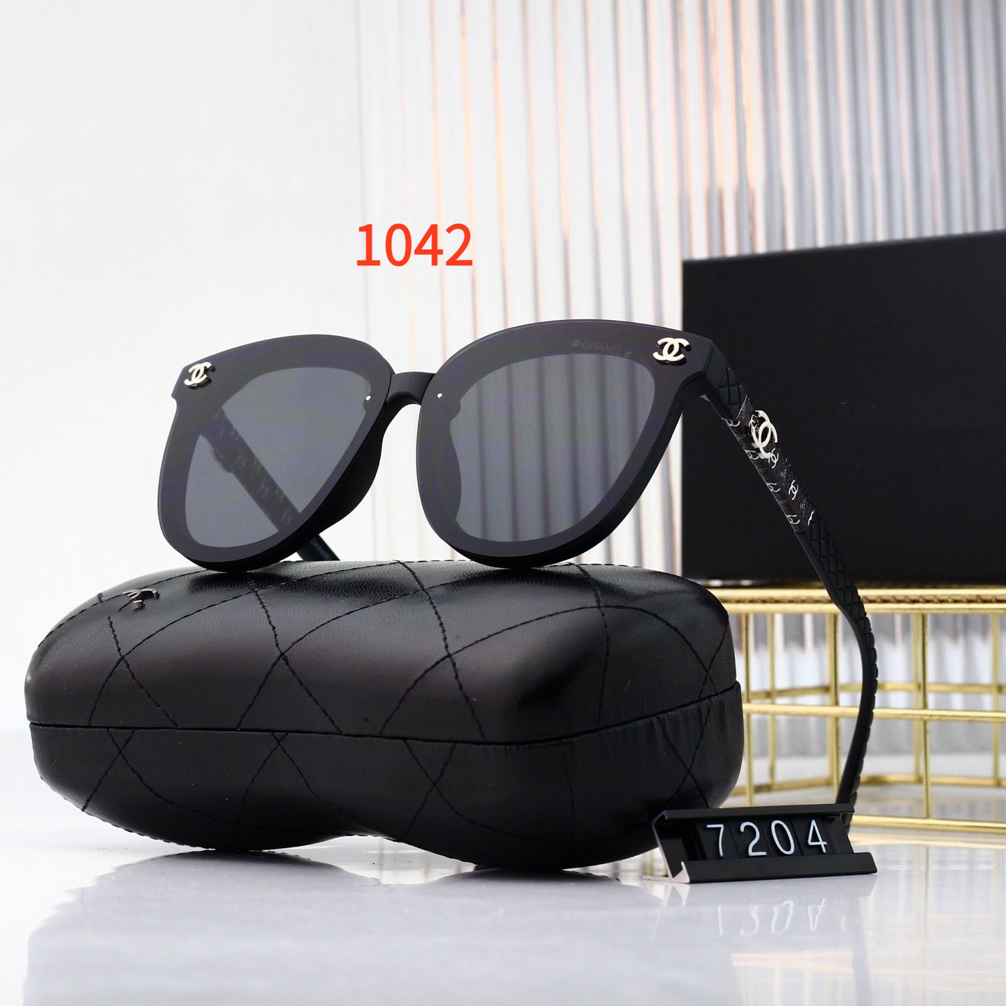 Sunglasses with the Box, SC23-7204 1042 1043 1044 1045 1046 - qinlai888