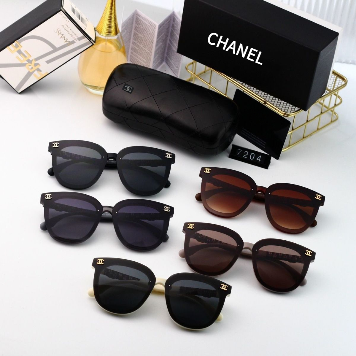 Sunglasses with the Box, SC23-7204 1042 1043 1044 1045 1046 - qinlai888
