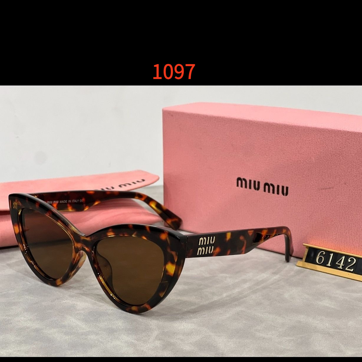 Sunglasses with the Box, SM23-6142 1096 1097 1098 1099 - qinlai888