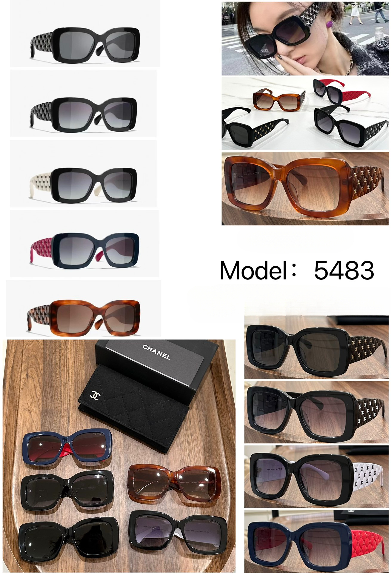 Sunglasses with the Box, SC37-5483 1179 1180 1181 1182 1183 - qinlai888