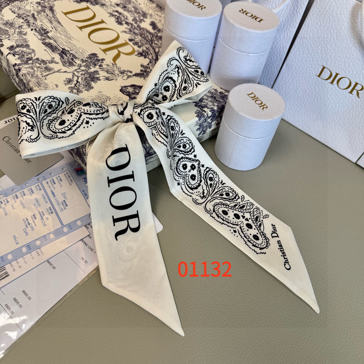 Luxury scarf, 6*105cm, without box, SD22 01132 01133 - qinlai888