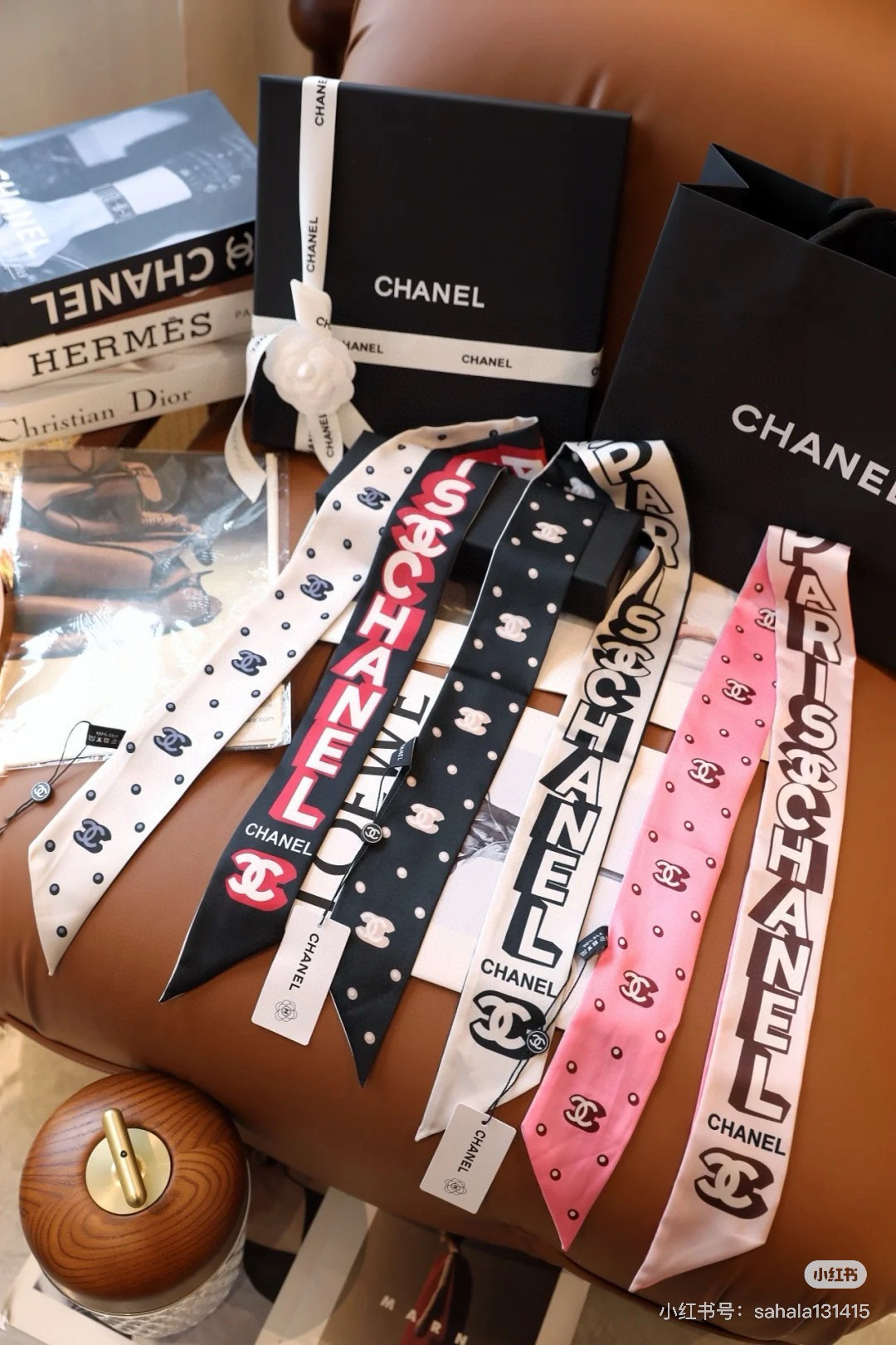 Luxury scarf, 6*120cm, without box, SC.23 01129 01130 01131 - qinlai888