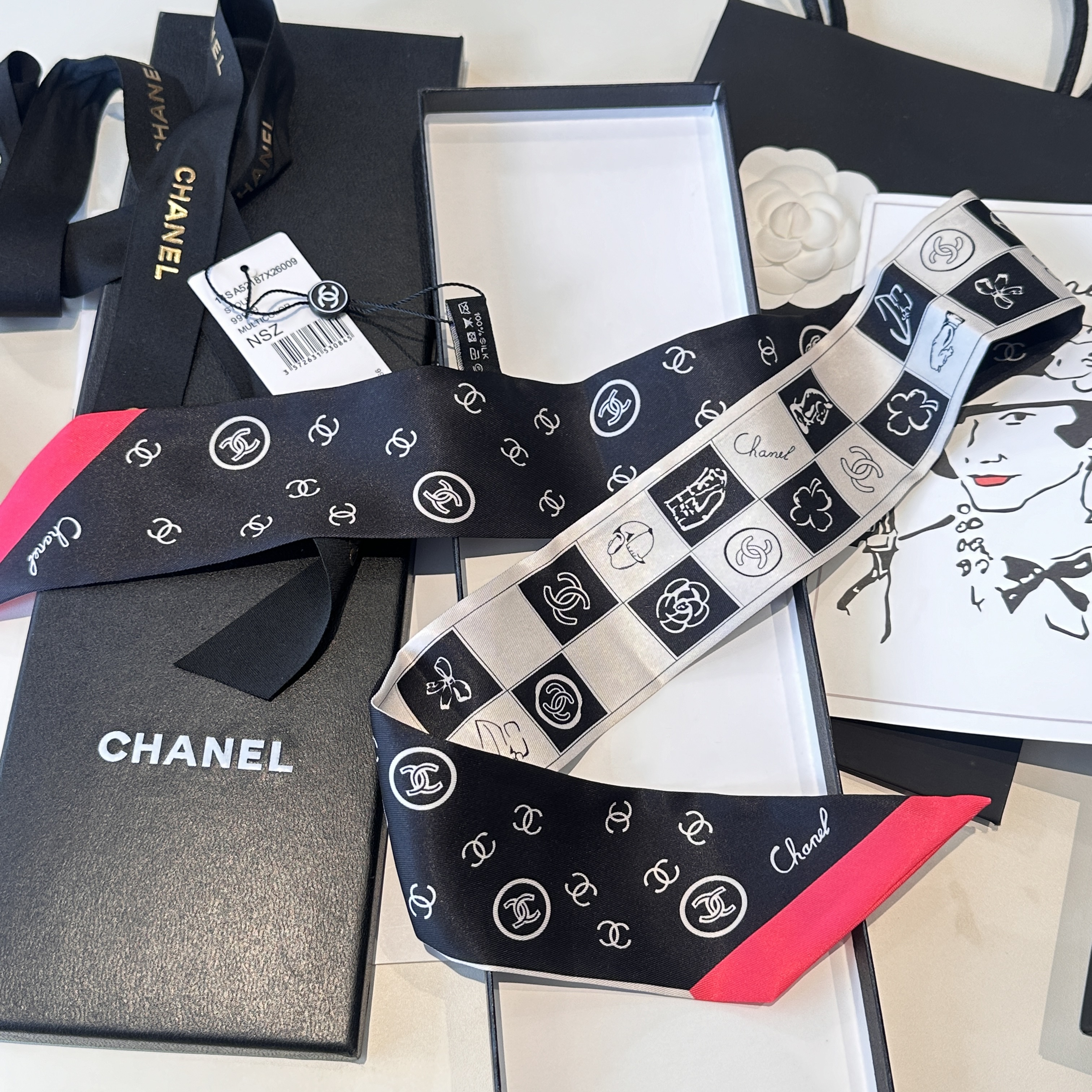 Luxury Scarf, 120*6cm, without box, SC.23 01159 - qinlai888