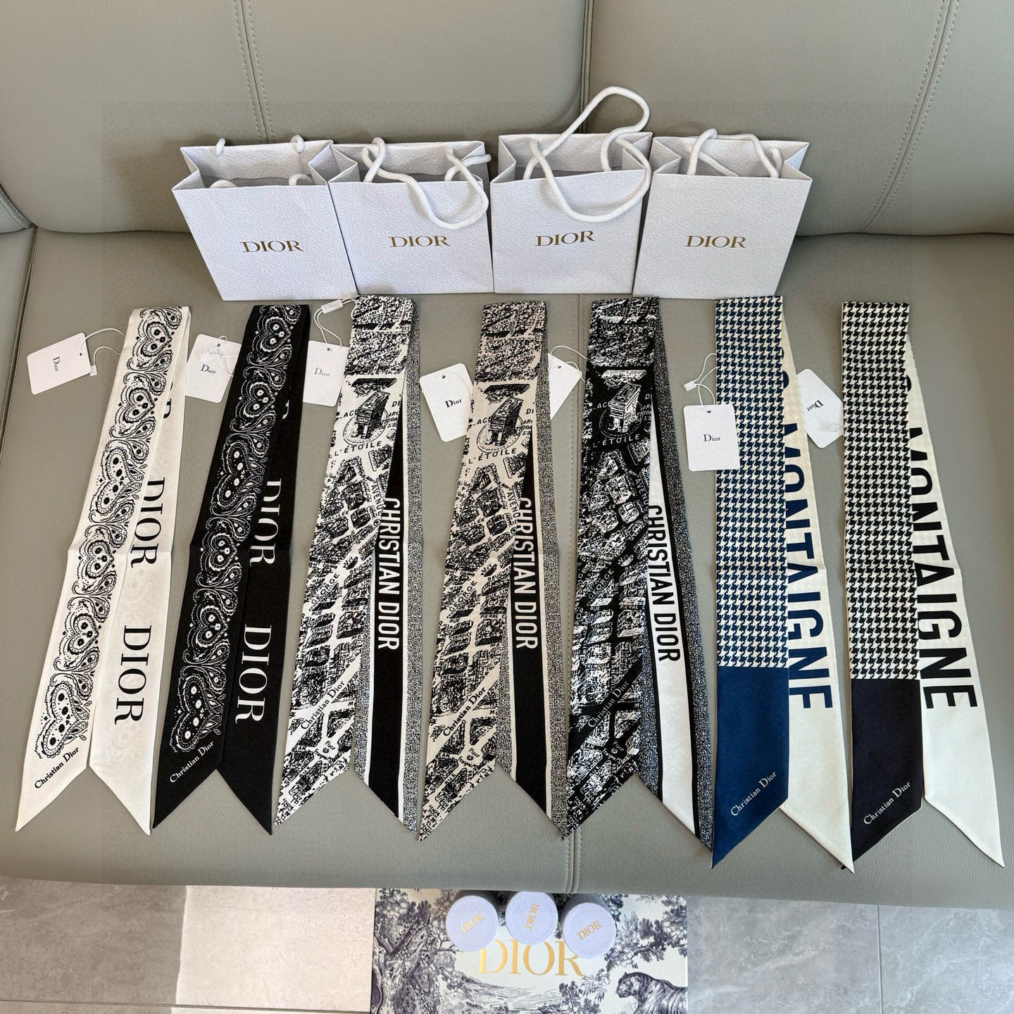 Luxury scarf, 6*105cm, without box, SD22 01132 01133 - qinlai888