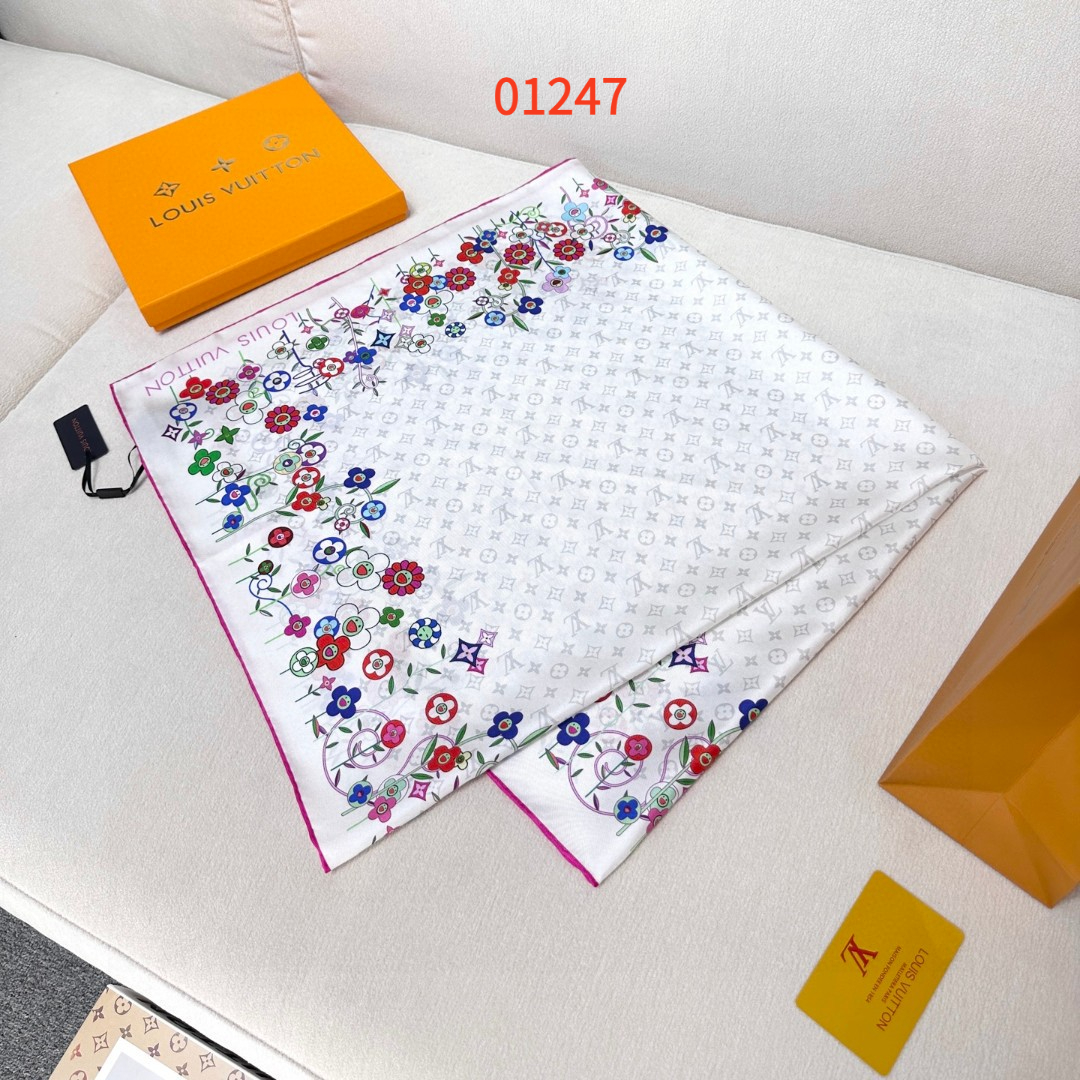 Luxury Scarf, 90*90cm, Without Box, SL42 01247 - qinlai888