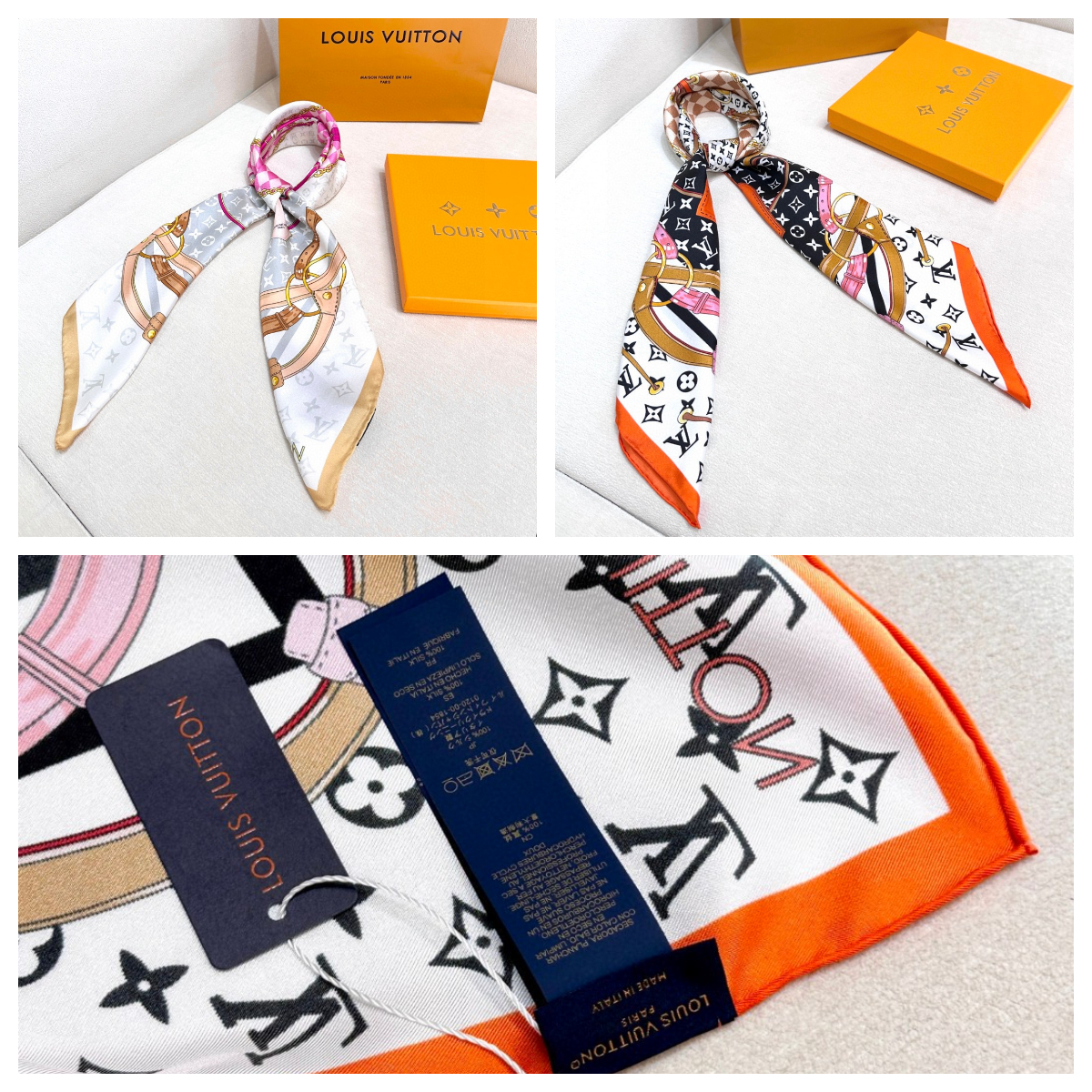 Luxury Scarf, 90*90cm, Without Box, SL42 01252 01253 - qinlai888