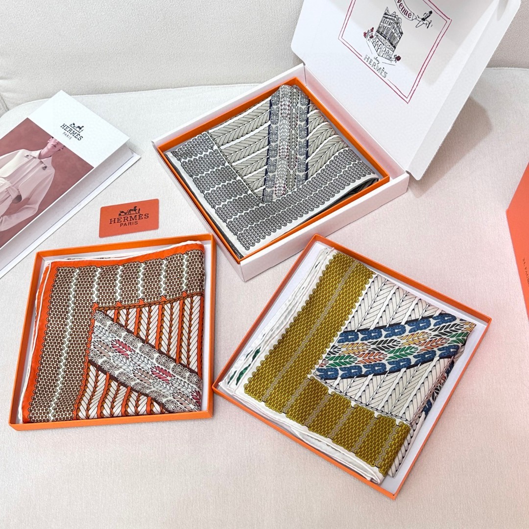 Luxury Scarf, 90*90cm, Without Box, SH43 01239 01240 01241 - qinlai888