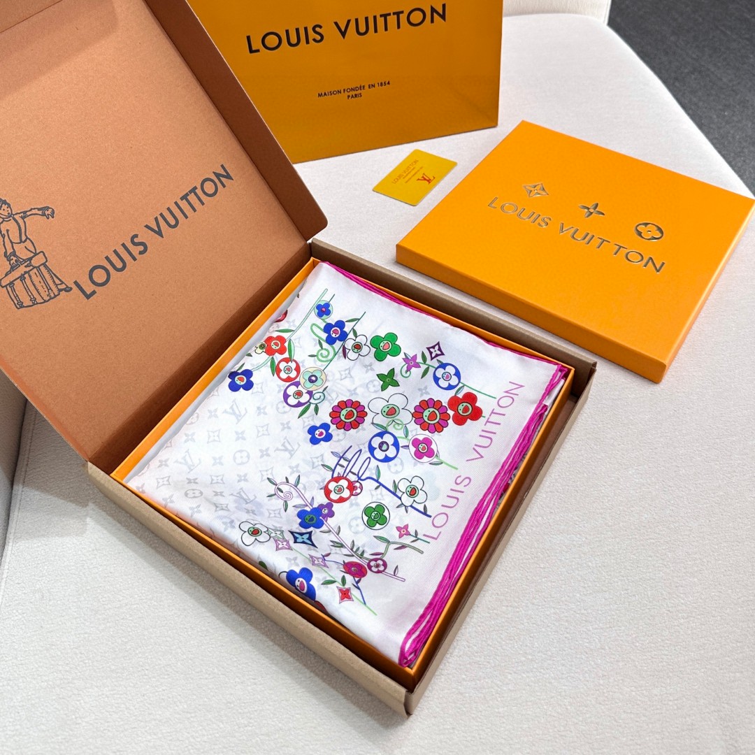 Luxury Scarf, 90*90cm, Without Box, SL42 01247 - qinlai888