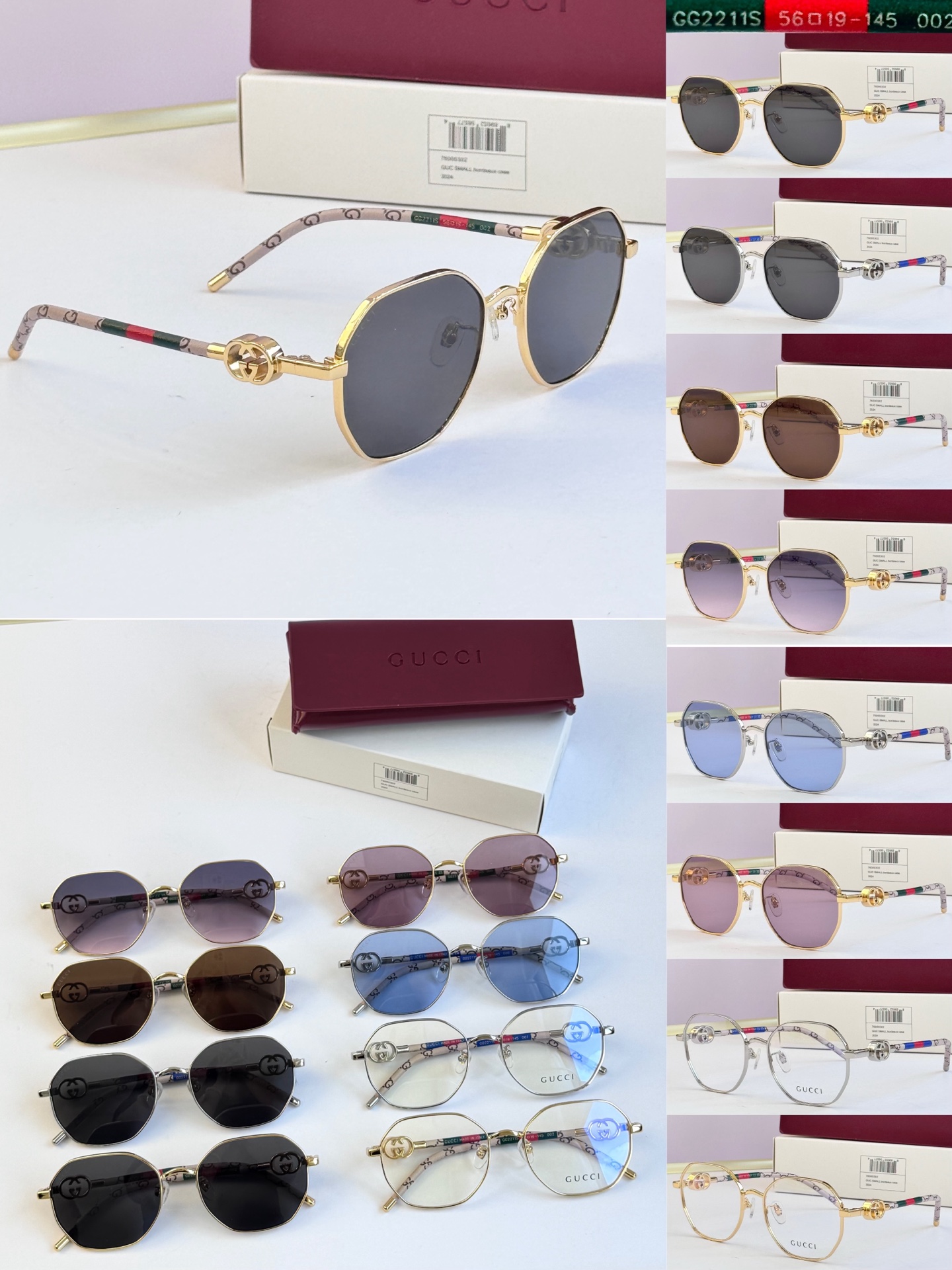 Sunglasses with the Box, 2211S, SG44 1404 1405 1406 1407 1408 1409 1410 1411 - qinlai888