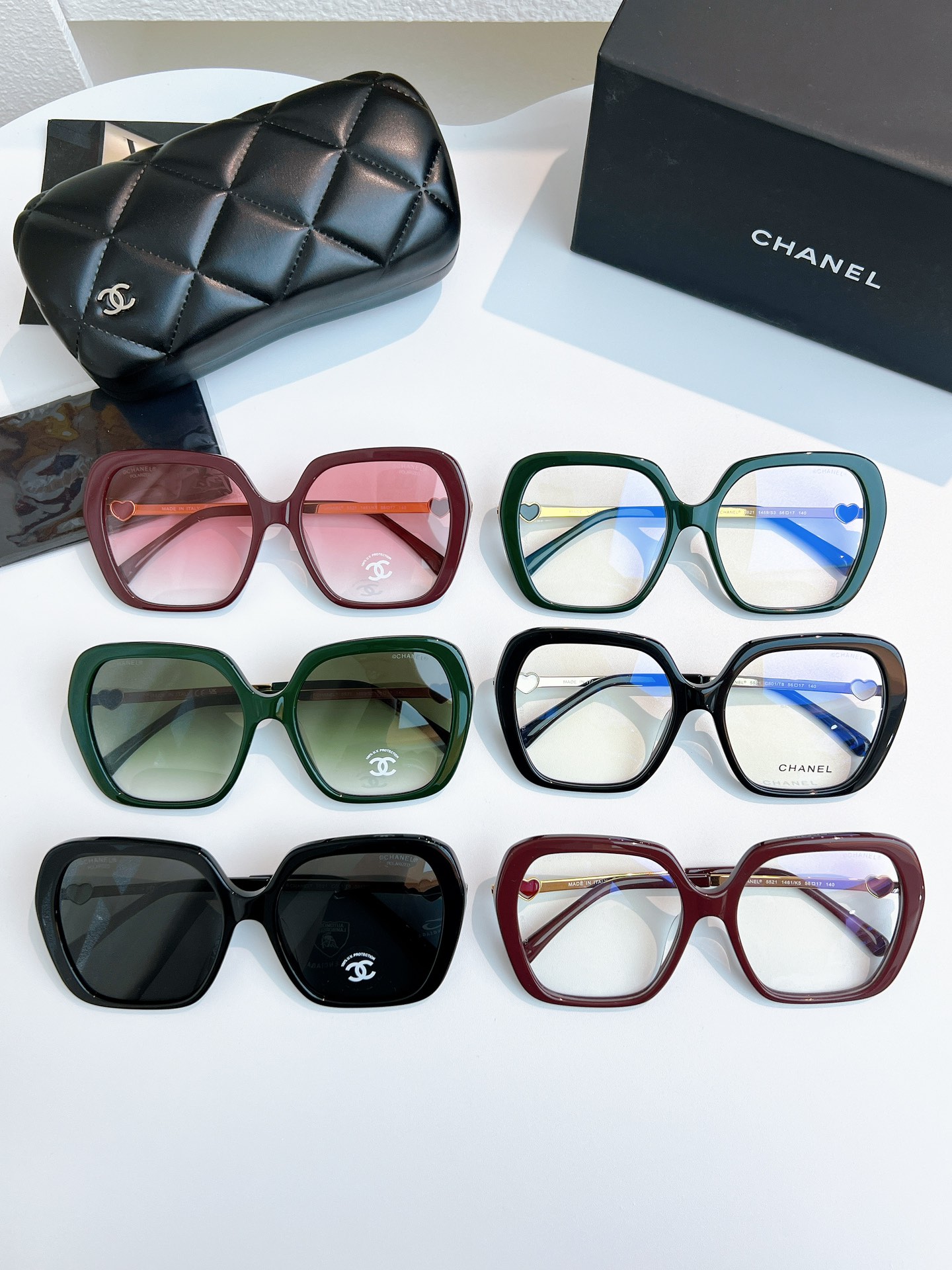 Sunglasses with the Box, 5521, SC53 1380 1381 1382 1383 1384 1385 - qinlai888