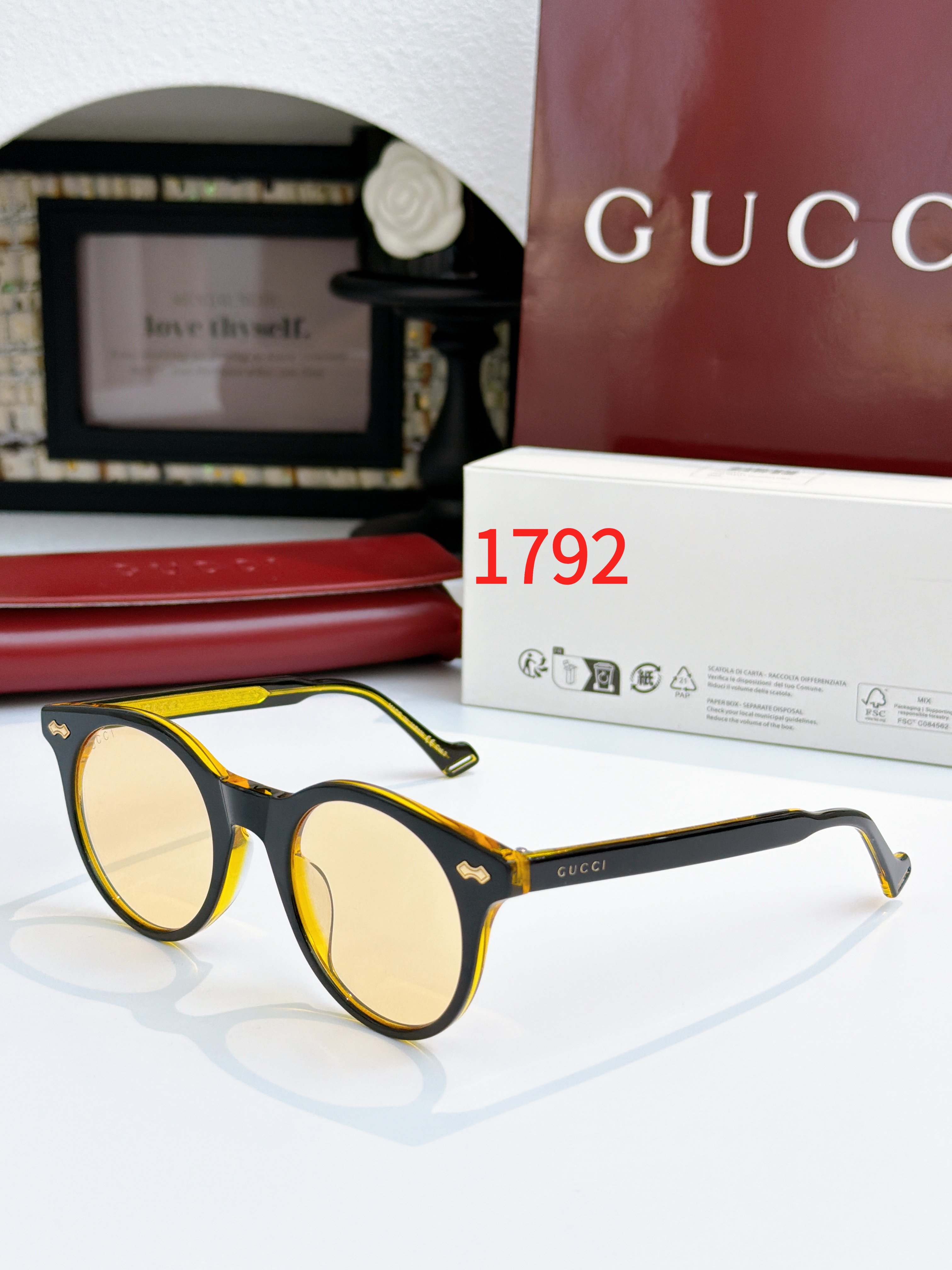Sunglasses with the Box, GG0736S, SG43 1792 1793 1794 - qinlai888