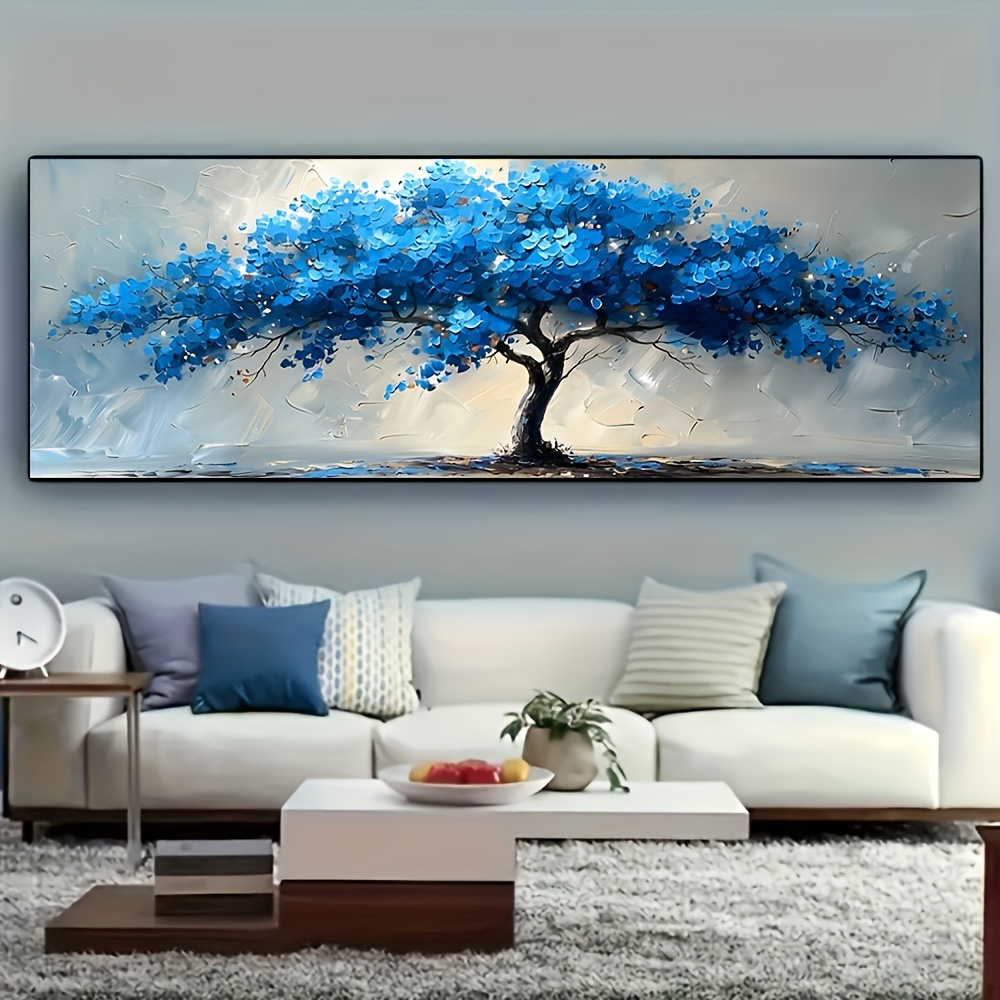 Large Tree Of Life Canvas Print - Abstract Painting Wall Art - Decorative Art Classic Contemporary Style - Geometric Patterns - For Spring & Summer - Kitchen, Bathroom, Living Room, Bedroom Decoration - Painted Art On Canvas (Frameless)
