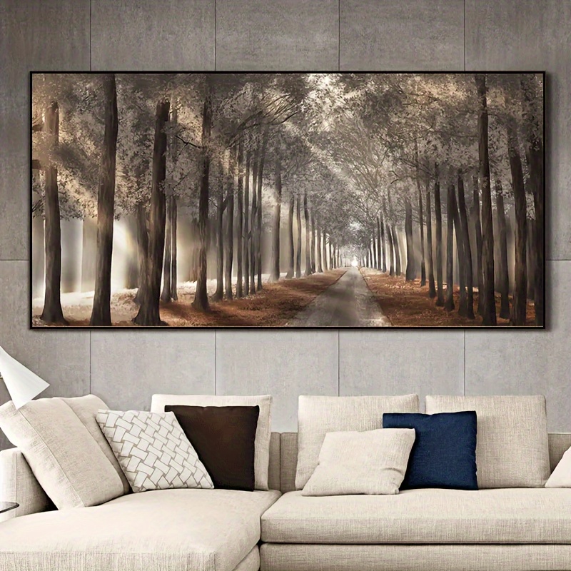 Serene Forest Landscape Canvas Art Prints - Wall Art Decor for Home Office, Living Room, Hotel (No Frame) - Nature-Inspired Design - For Art Lovers & Home Decor Enthusiasts - Perfect Gift for Housewarming & Birthday