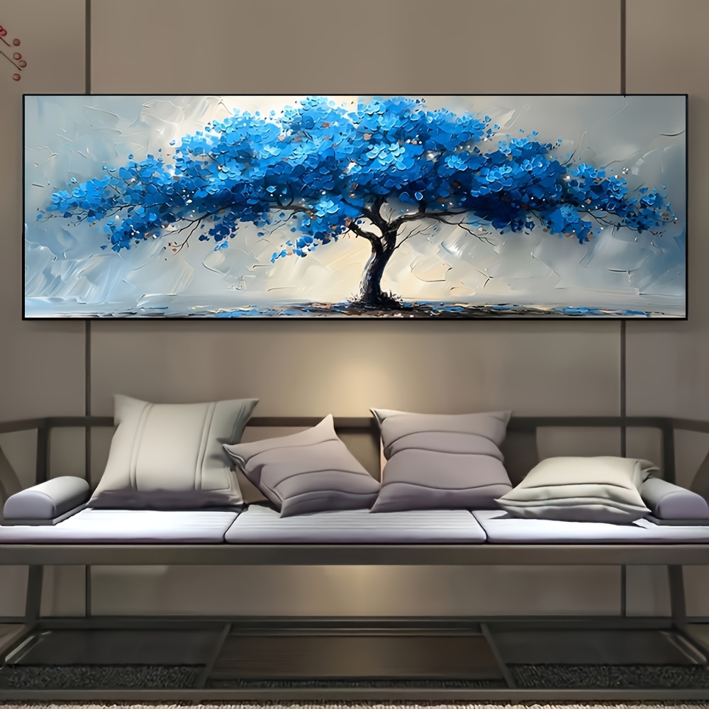 Large Tree Of Life Canvas Print - Abstract Painting Wall Art - Decorative Art Classic Contemporary Style - Geometric Patterns - For Spring & Summer - Kitchen, Bathroom, Living Room, Bedroom Decoration - Painted Art On Canvas (Frameless)