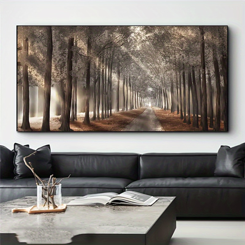 Serene Forest Landscape Canvas Art Prints - Wall Art Decor for Home Office, Living Room, Hotel (No Frame) - Nature-Inspired Design - For Art Lovers & Home Decor Enthusiasts - Perfect Gift for Housewarming & Birthday