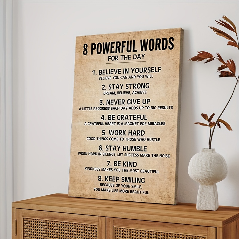 1PC Inspirational Wooden Frame Wall Art - Office Decor & Educational Poster with Uplifting Quote Painting in Black and Golden Colors - Perfect for Entrepreneur Motivation, Office Decoration, and Eid Al-Adha Mubarak Gift Ideas