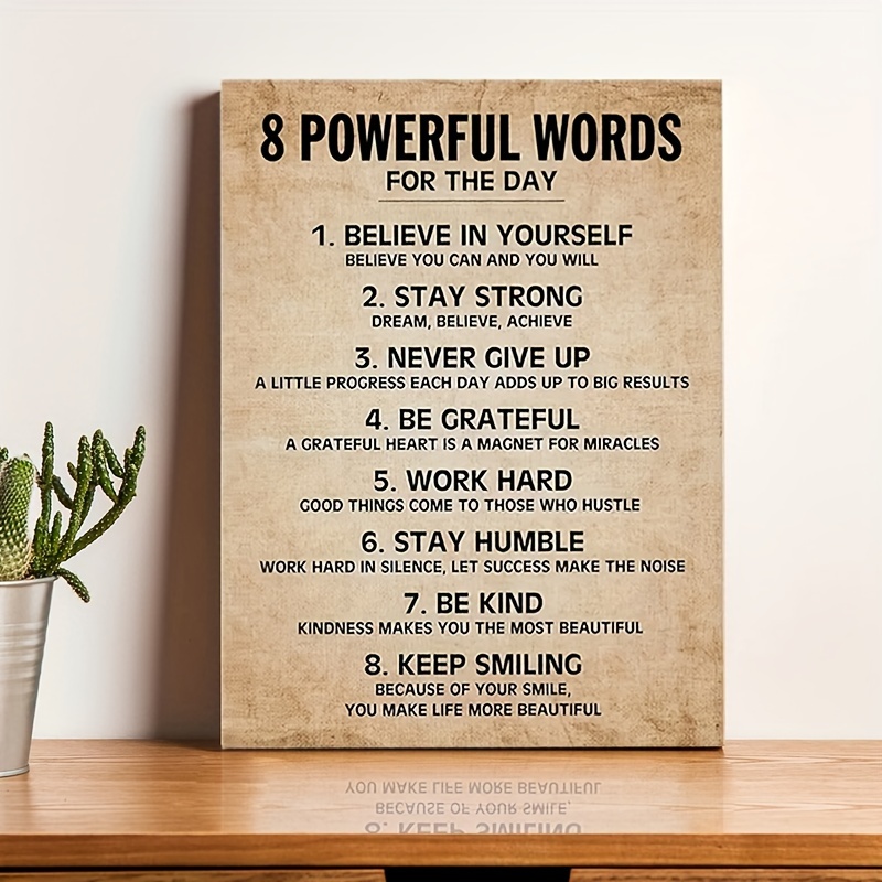 1PC Inspirational Wooden Frame Wall Art - Office Decor & Educational Poster with Uplifting Quote Painting in Black and Golden Colors - Perfect for Entrepreneur Motivation, Office Decoration, and Eid Al-Adha Mubarak Gift Ideas
