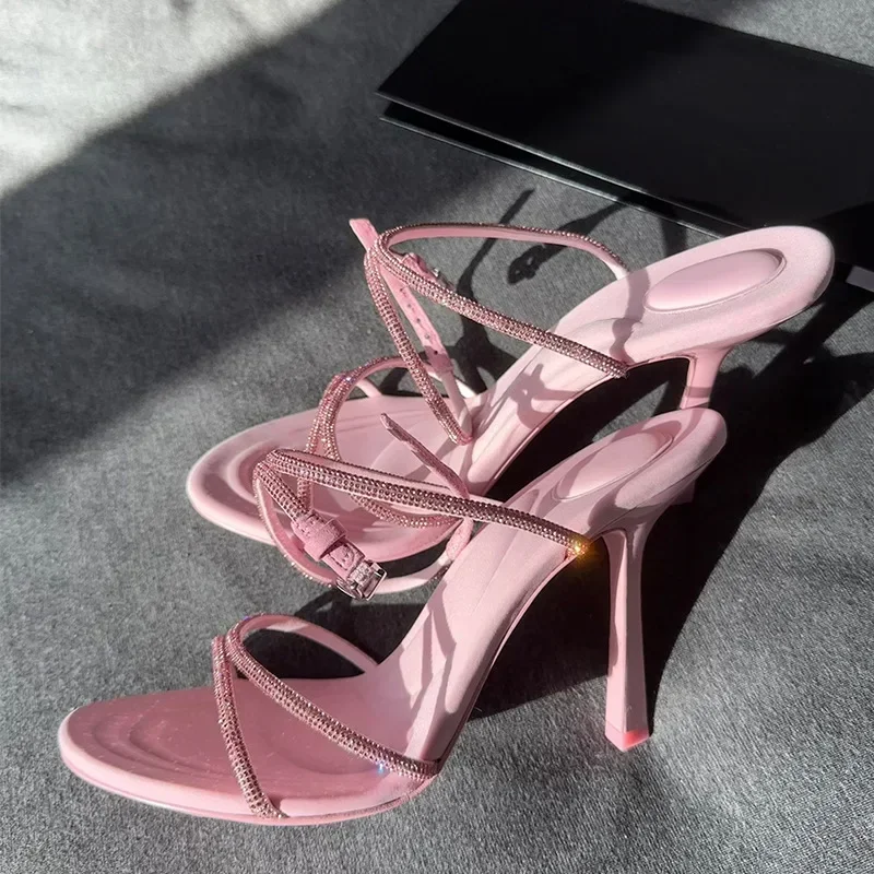 Luxury Open Toe High Heel Sandals - Party Shoes
