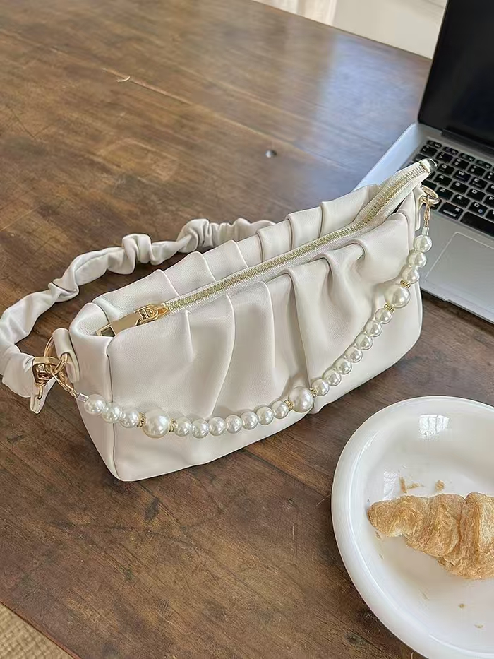 Underarm bag - Women's autumn crossbody bag, 2025 new model, high-end and niche style, pleated cloud-shaped bag, versatile single-shoulder bag