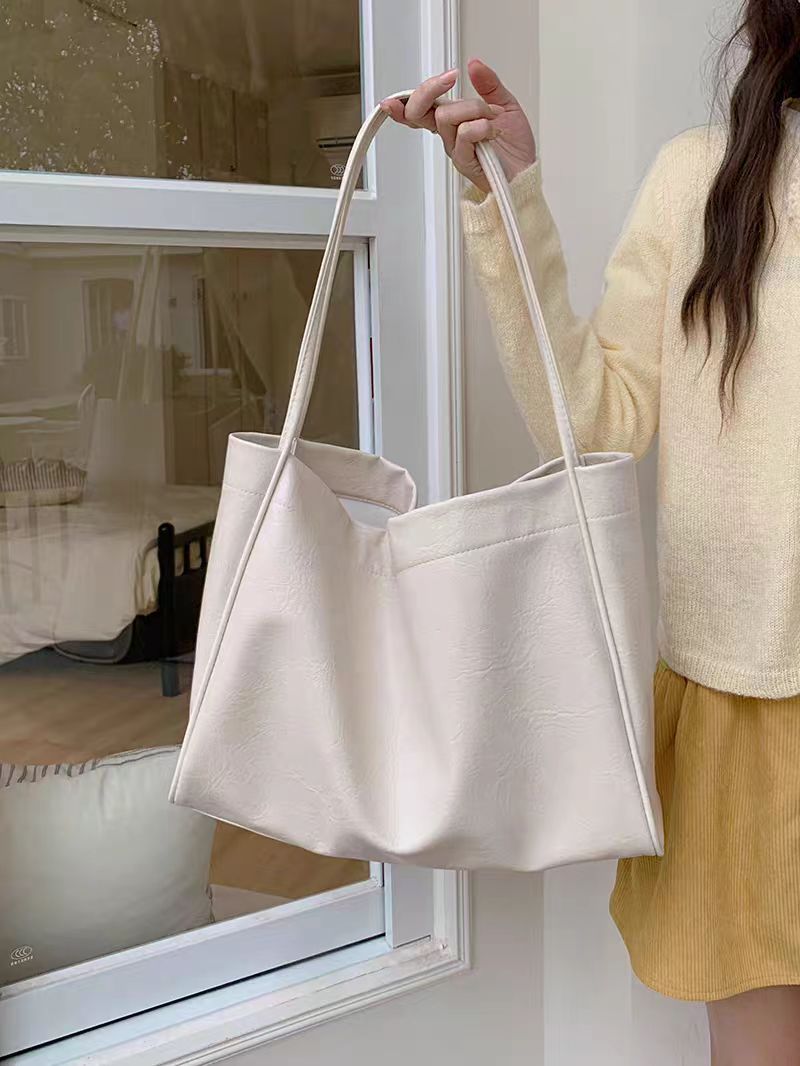 Lazy Style Korean Version Large Bag - 2025 New Fashion Large Capacity Commuting Tote Bag - Small-Sized Shoulder Bag for Women, Uncommon Design