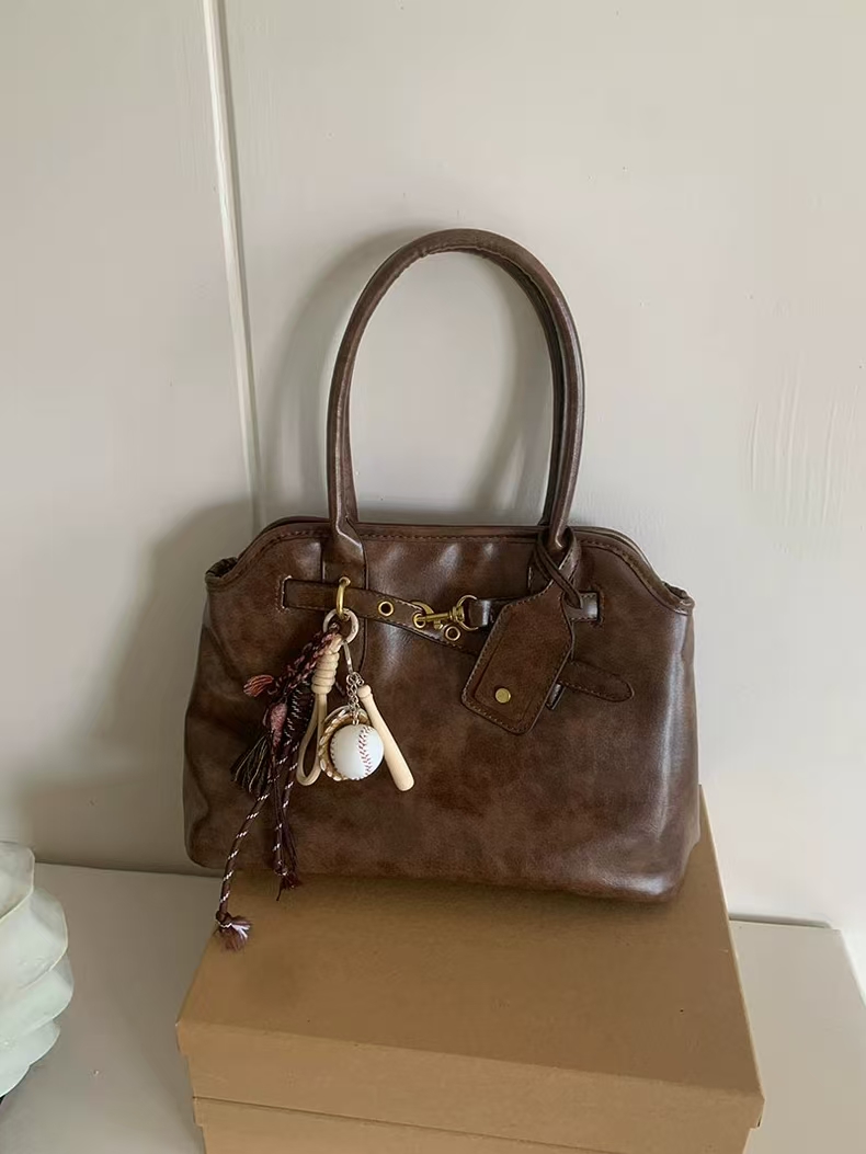 Retro and relaxed style official briefcase bag for women, large capacity, high quality, versatile, simple and unique design, shoulder bag, tote bag